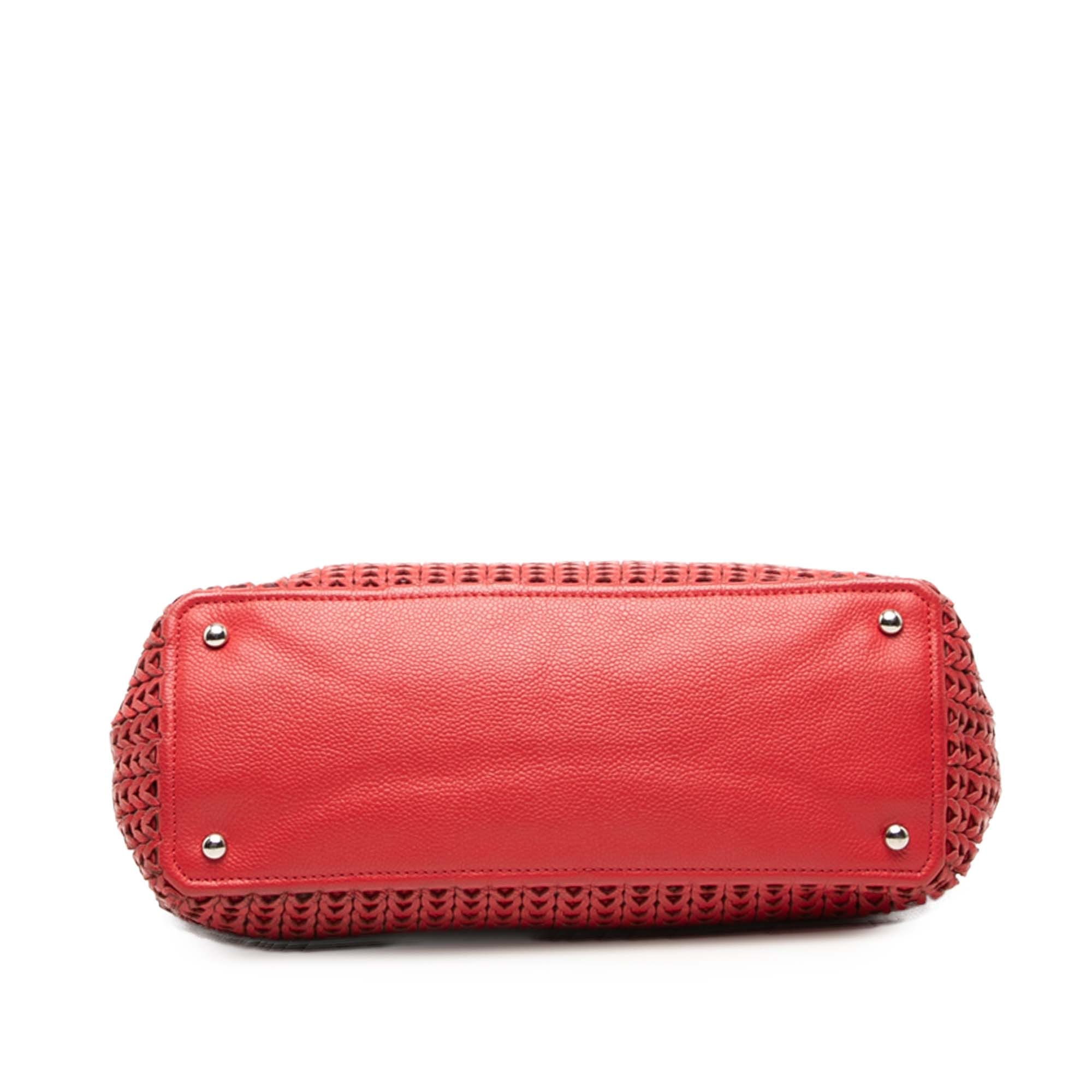 Chanel Woven Caviar CC Charm Tote