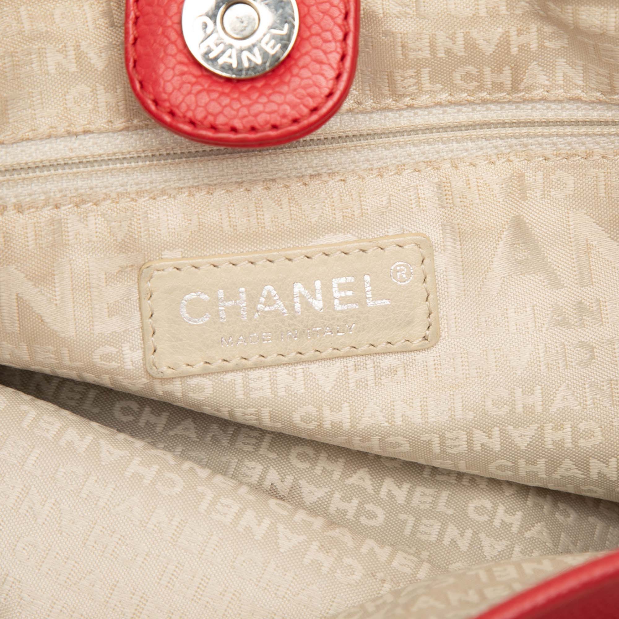 Chanel Woven Caviar CC Charm Tote