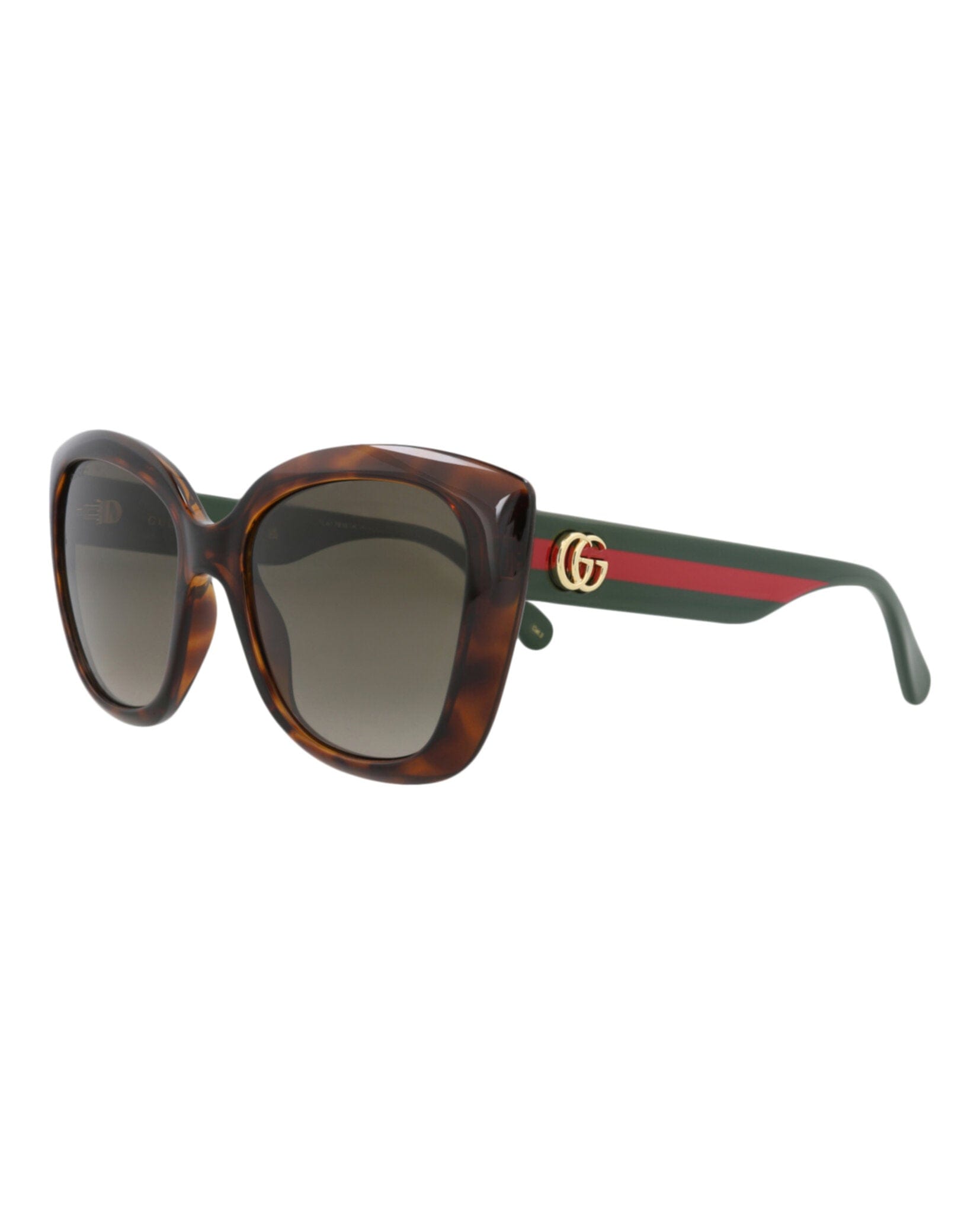 Gucci Womens Cat Eye Havana Green Brown Fashion Designer Eyewear