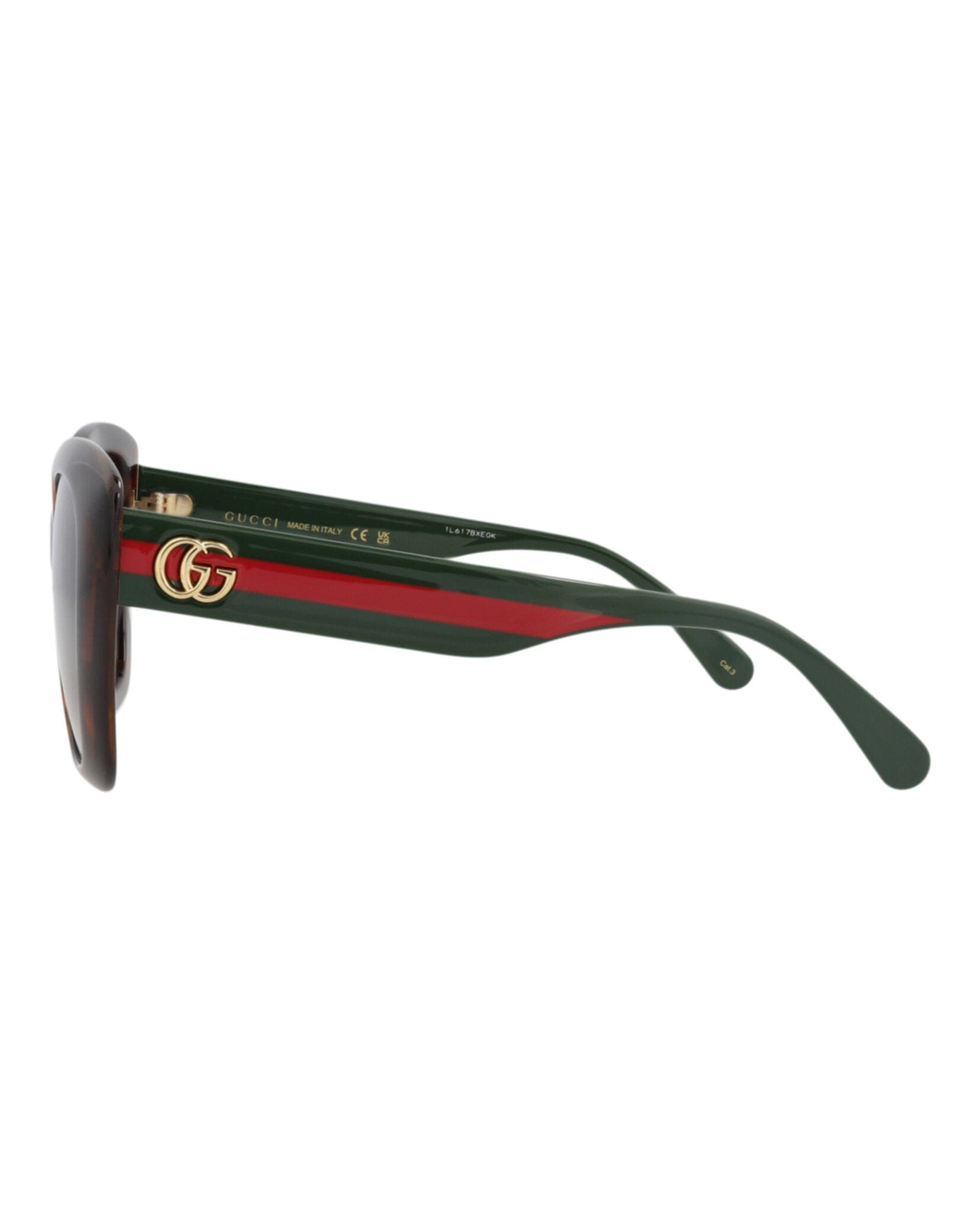 Gucci Womens Cat Eye Havana Green Brown Fashion Designer Eyewear