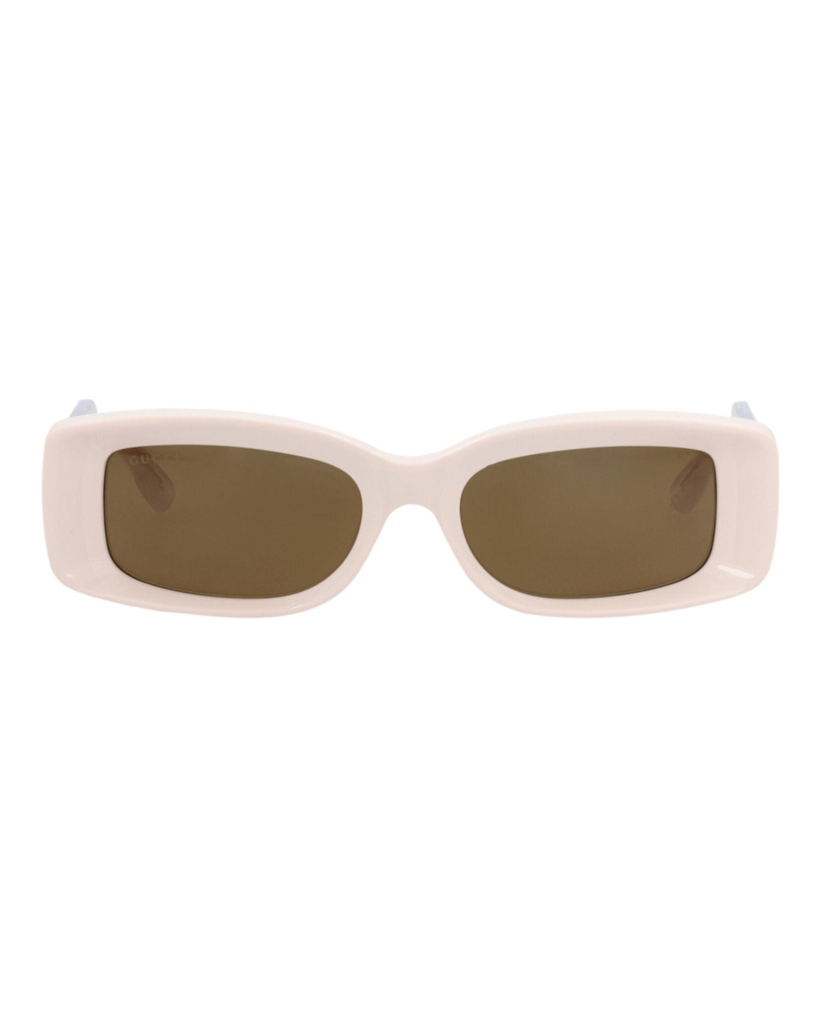 Gucci Womens Square/Rectangle Ivory Ivory Brown Fashion Designer Eyewear