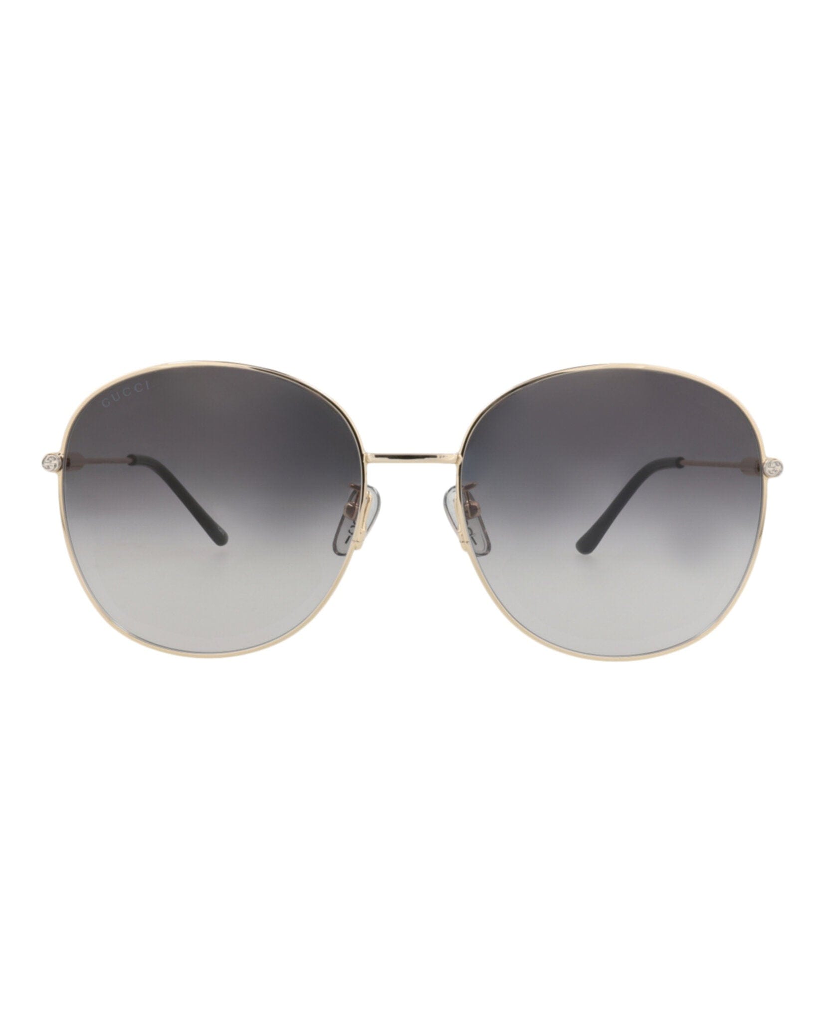Gucci Womens Round/Oval Gold Gold Grey Fashion Designer Eyewear