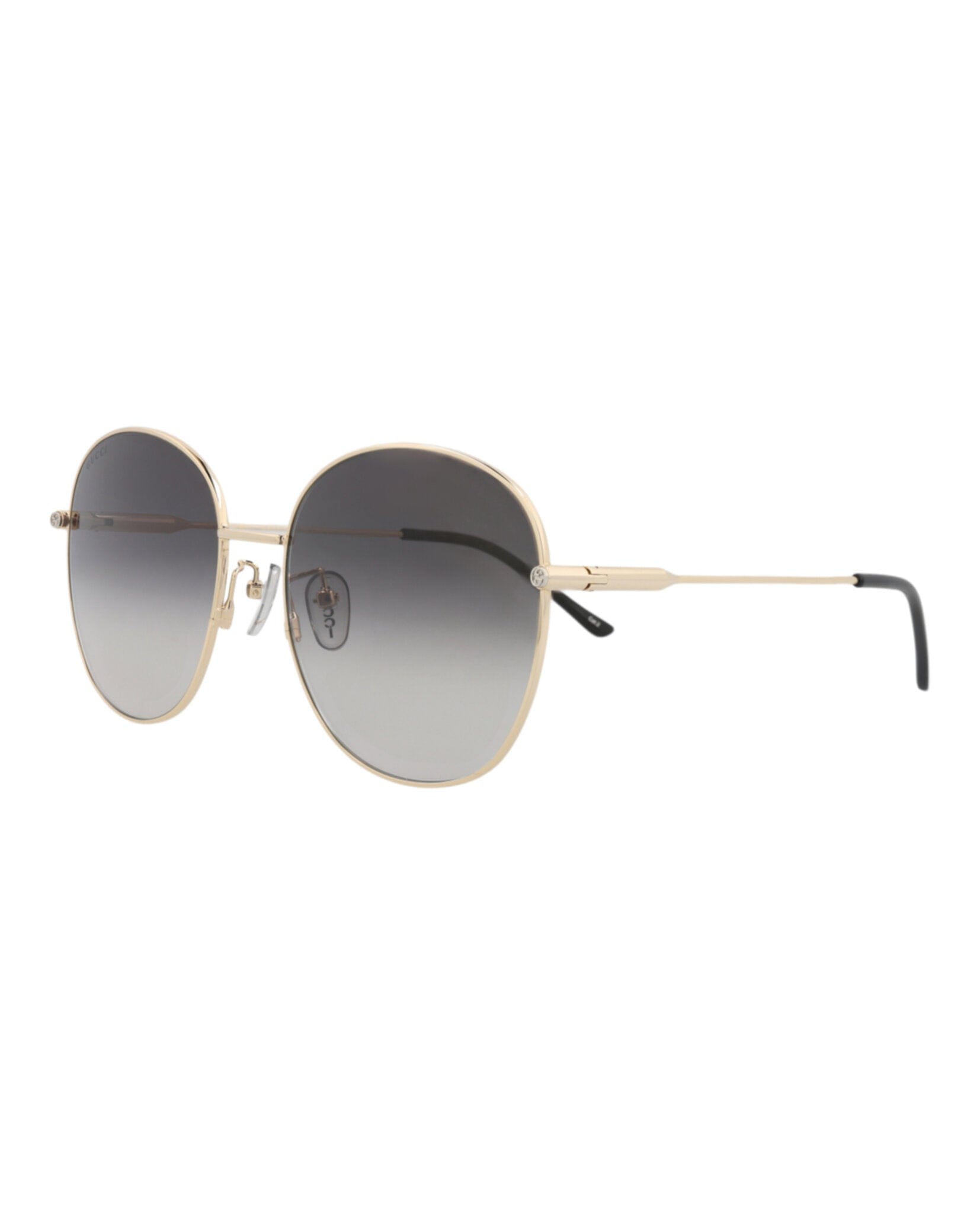 Gucci Womens Round/Oval Gold Gold Grey Fashion Designer Eyewear