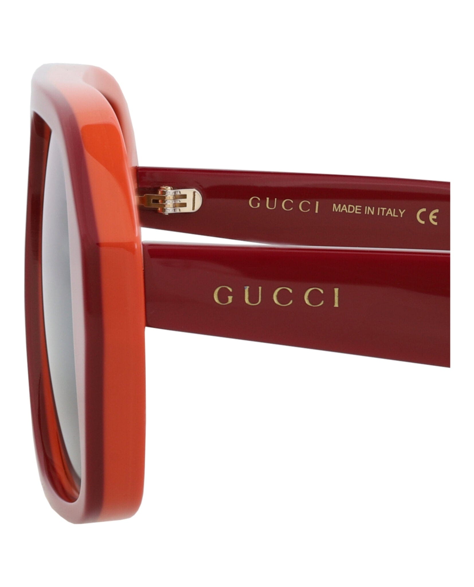 Gucci Mens Aviator Red Red Gold Fashion Designer Eyewear