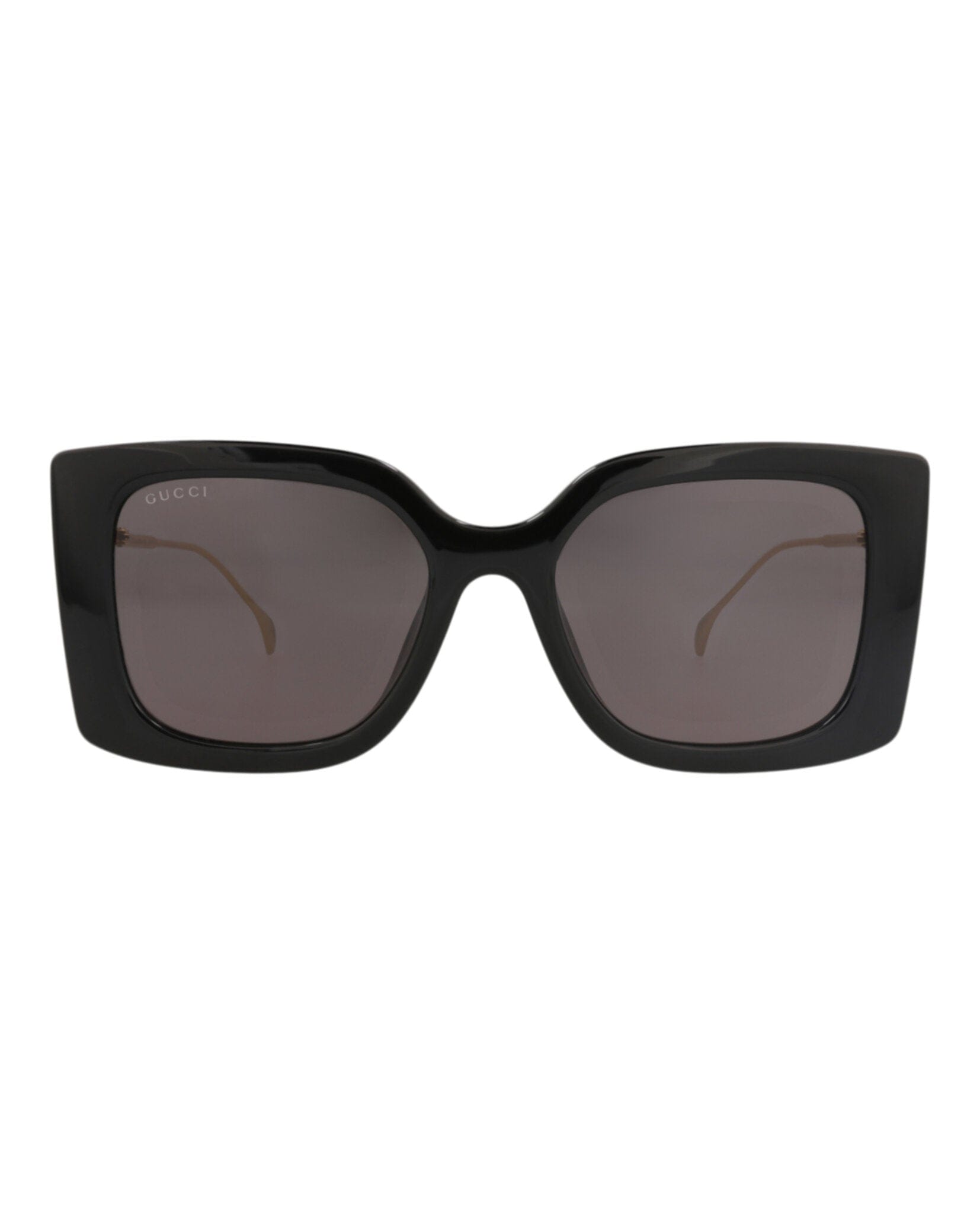 Gucci Womens Square/Rectangle Black Gold Grey Fashion Designer Eyewear
