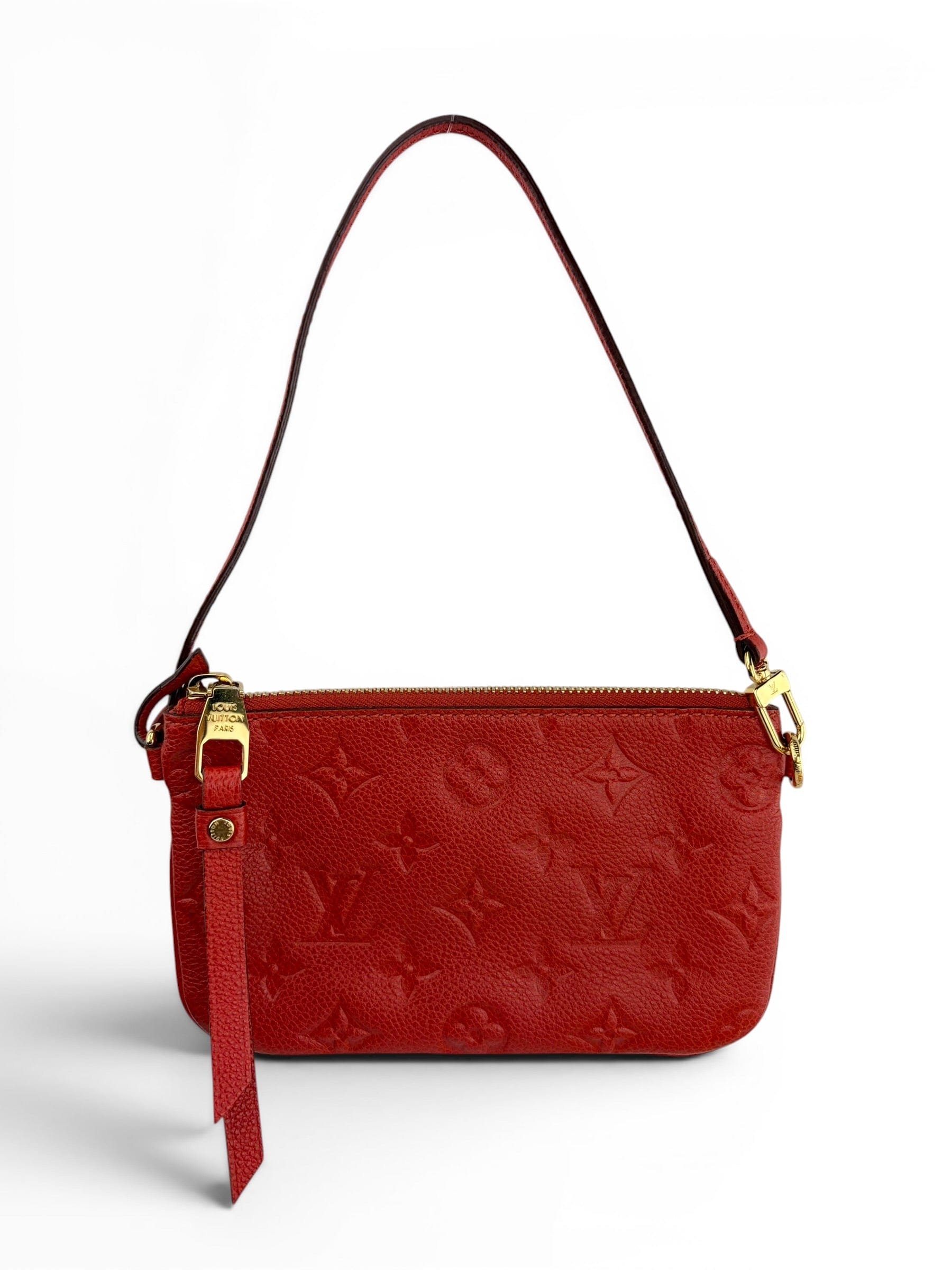 Louis Vuitton Red Empreinte Zip Wristlet