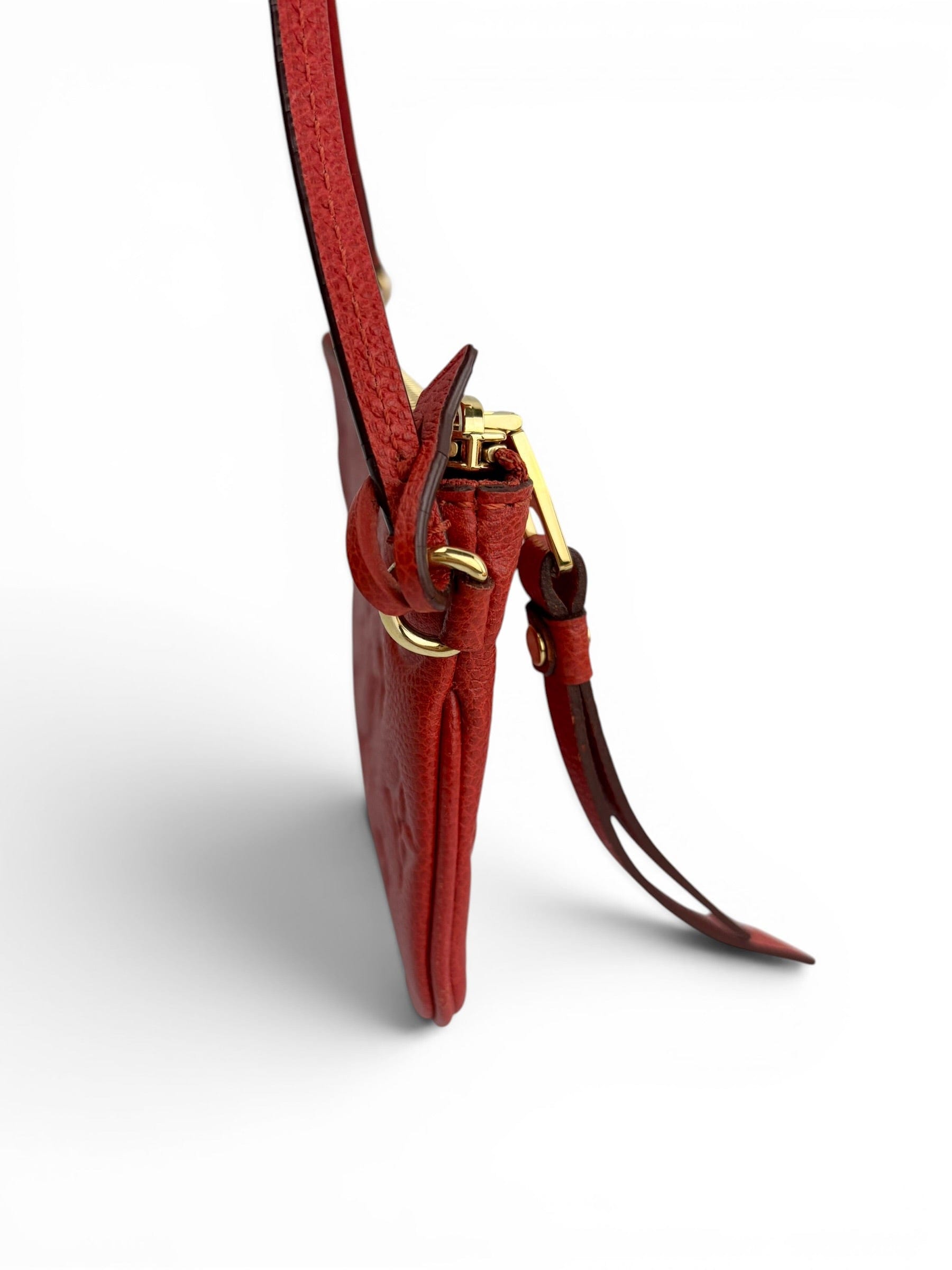 Louis Vuitton Red Empreinte Zip Wristlet