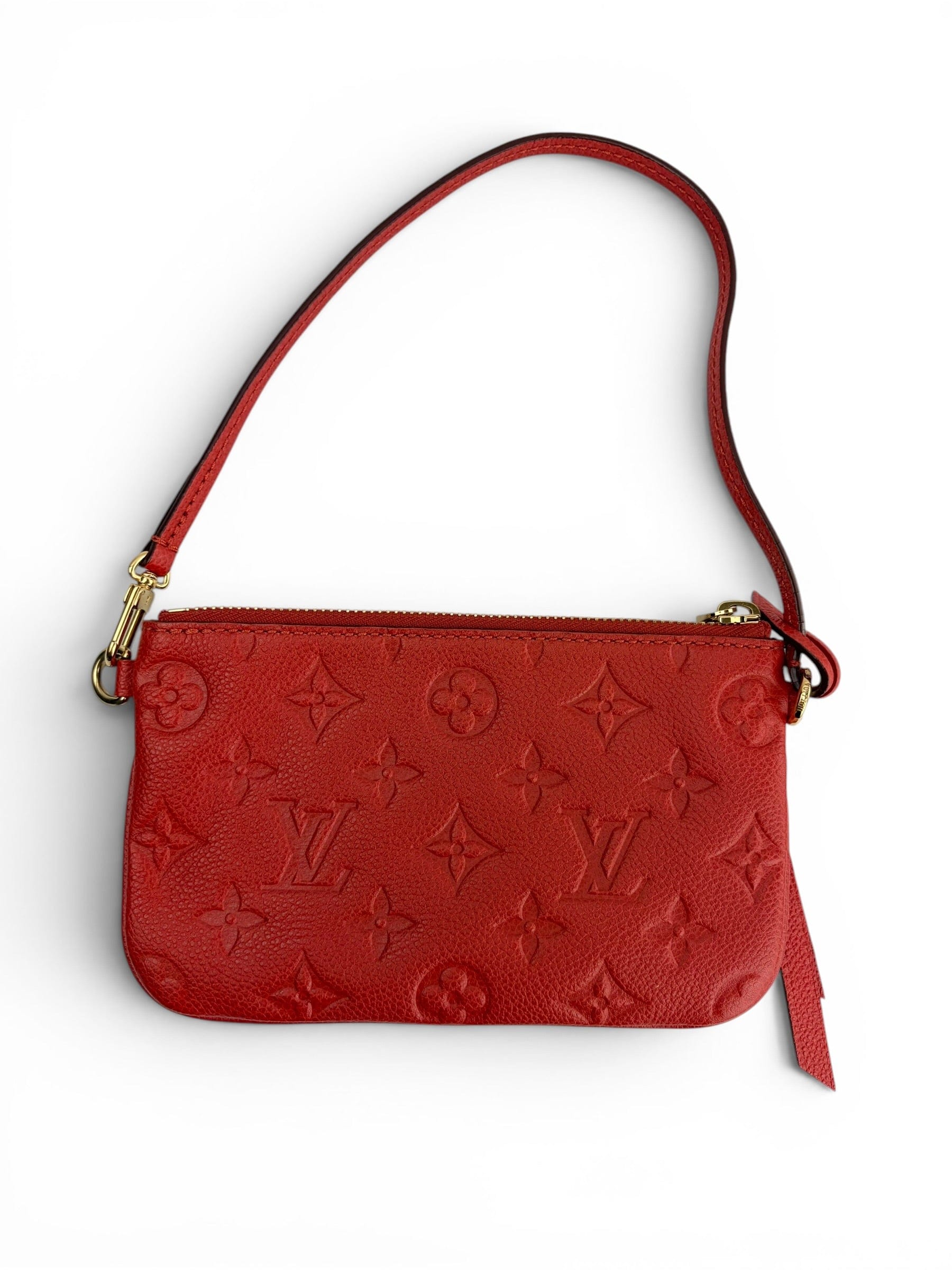Louis Vuitton Red Empreinte Zip Wristlet