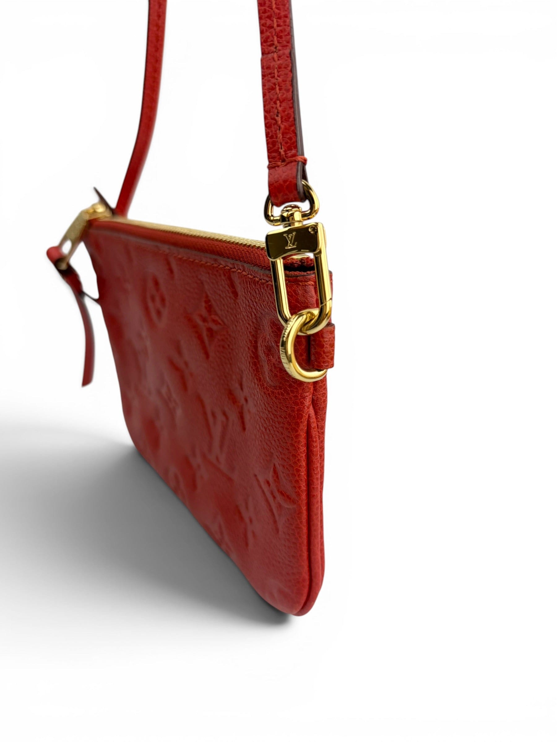 Louis Vuitton Red Empreinte Zip Wristlet