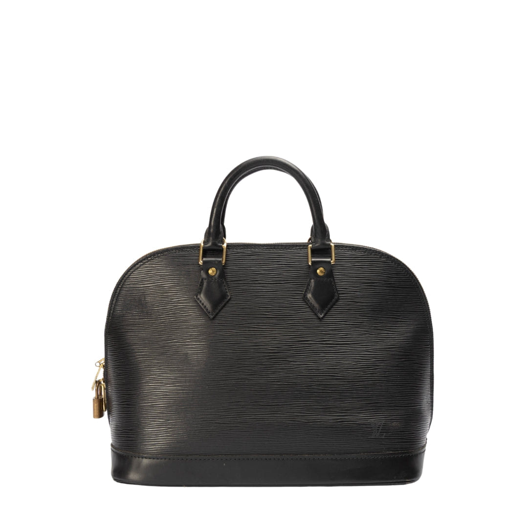 Louis Vuitton Black Epi Alma Dome Satchel