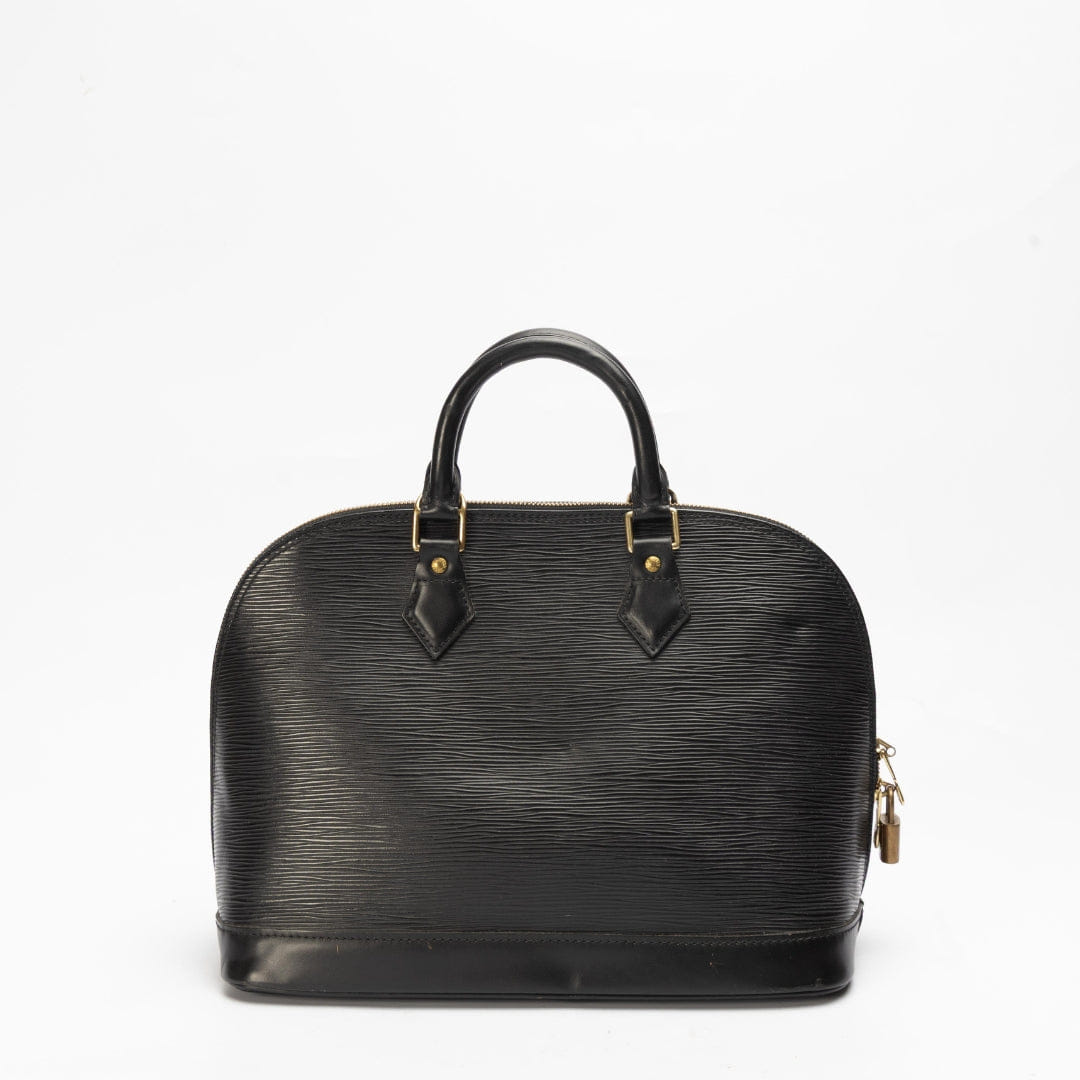 Louis Vuitton Black Epi Alma Dome Satchel