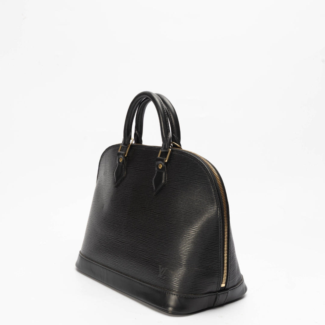 Louis Vuitton Black Epi Alma Dome Satchel