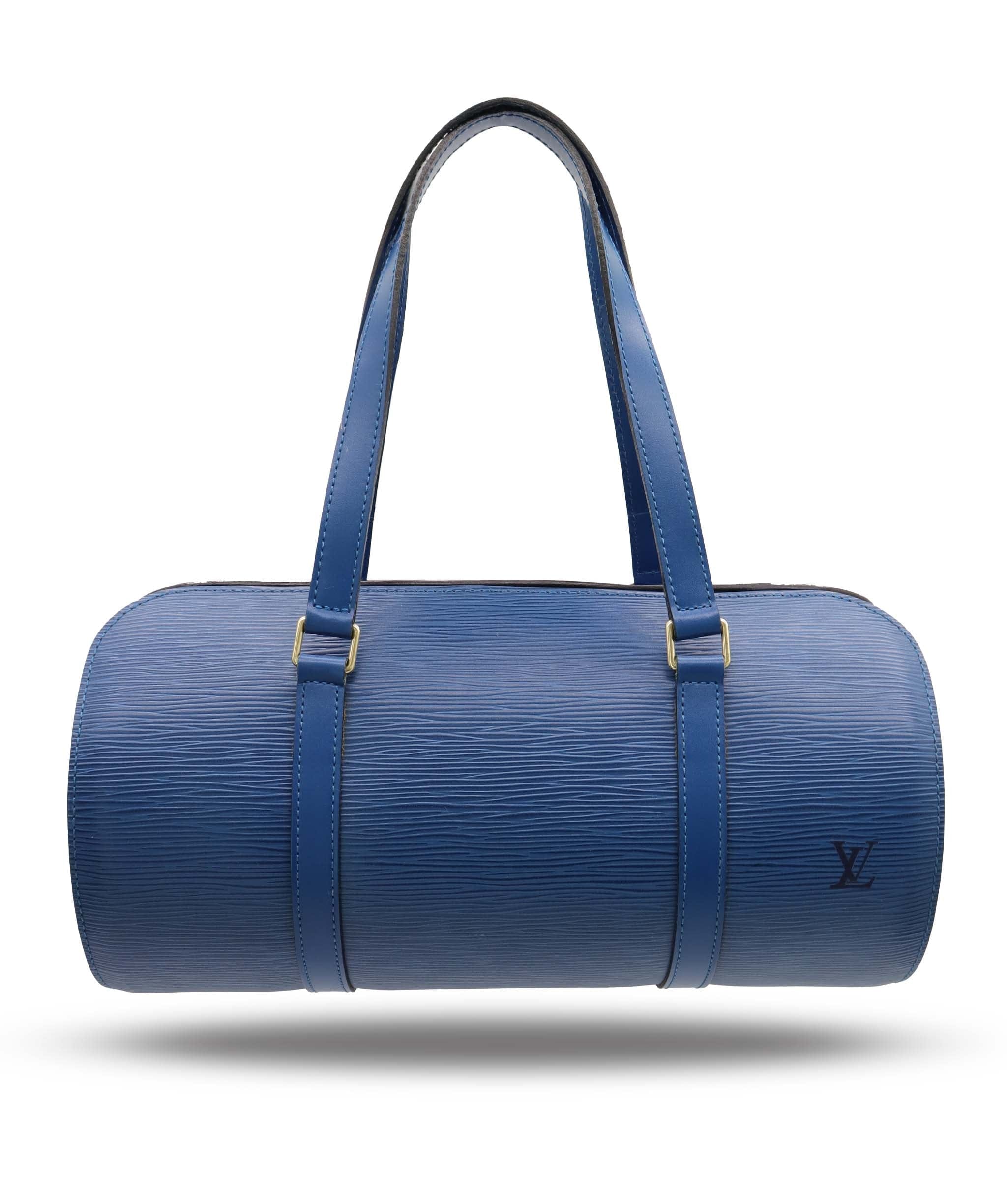 LOUIS VUITTON Epi Soufflot Hand Bag Blue M52225 LV Auth 139328 139328
