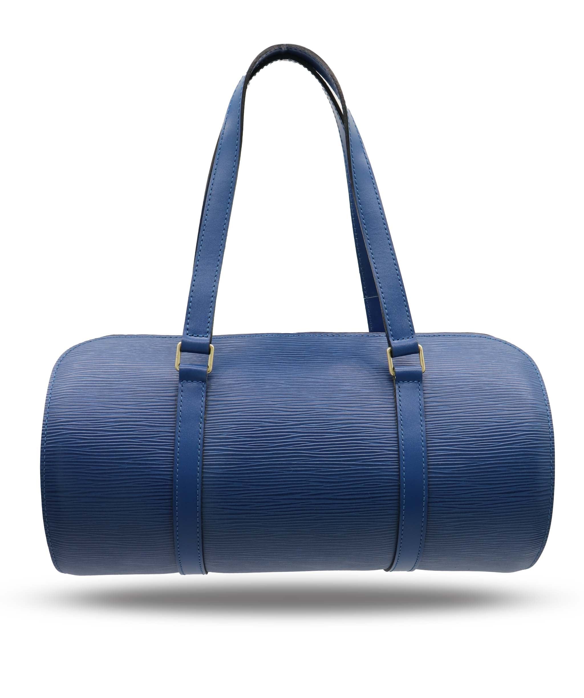 LOUIS VUITTON Epi Soufflot Hand Bag Blue M52225 LV Auth 139328 139328