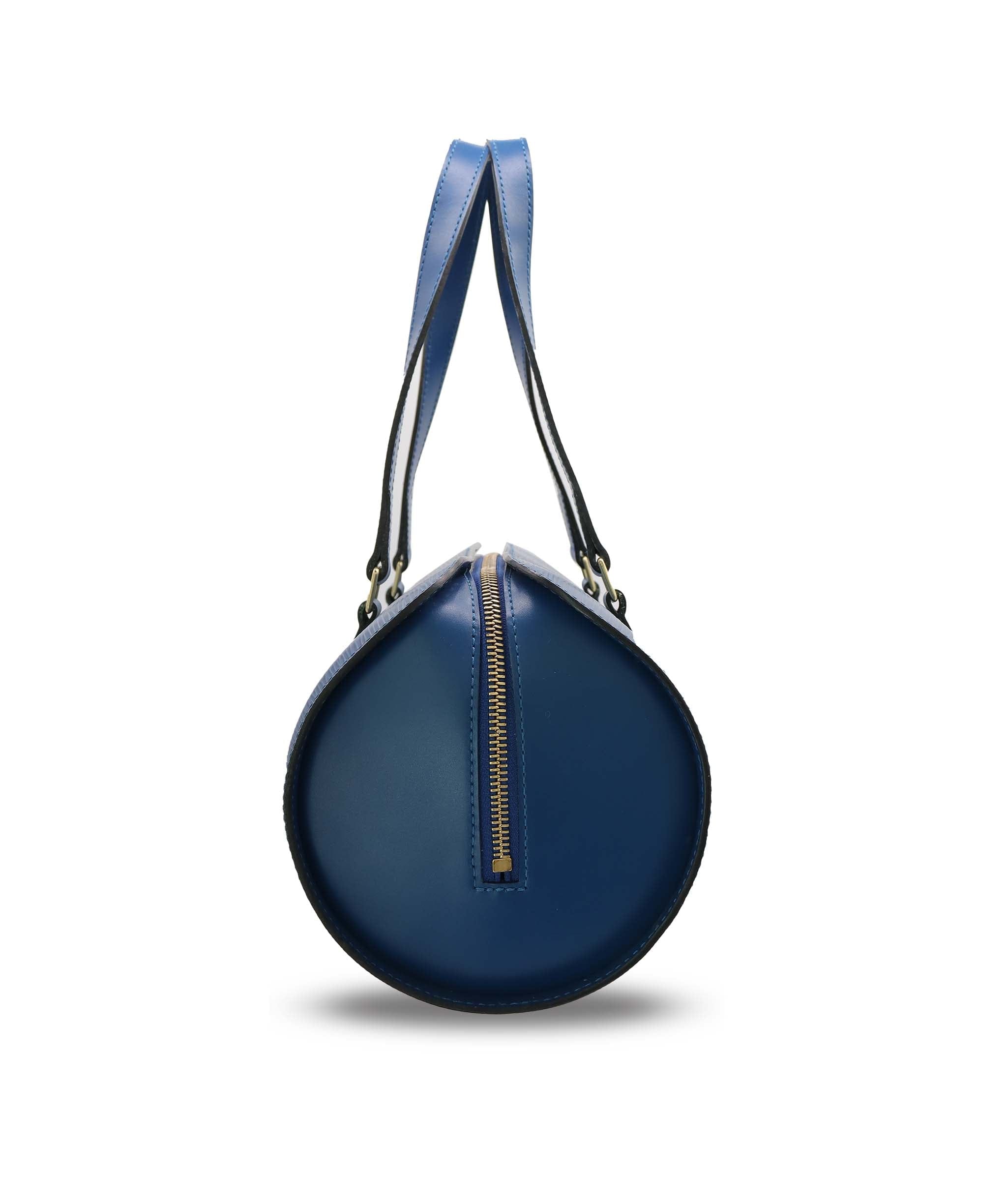 LOUIS VUITTON Epi Soufflot Hand Bag Blue M52225 LV Auth 139328 139328