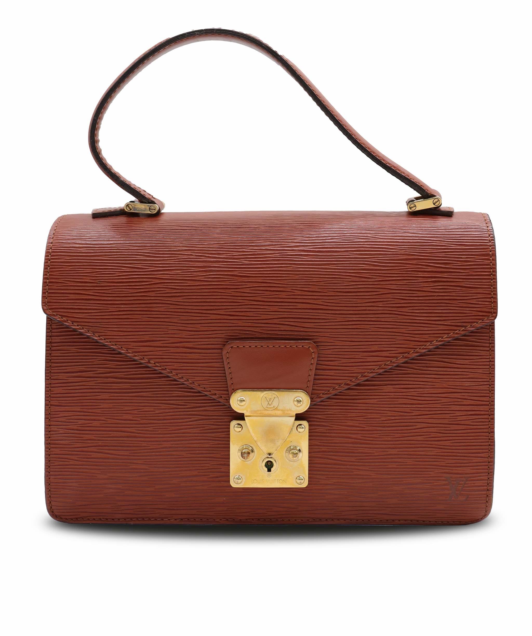 LOUIS VUITTON Epi Concorde Hand Bag Brown M52133 LV Auth BA4998 BA4998 DXBS6376