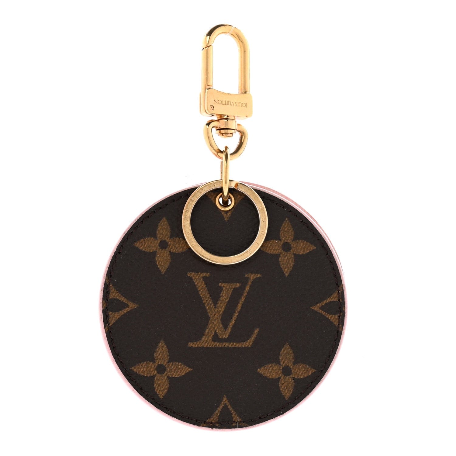 Louis Vuitton Monogram LV Mirror Bag Charm Key Holder Rose Ballerine