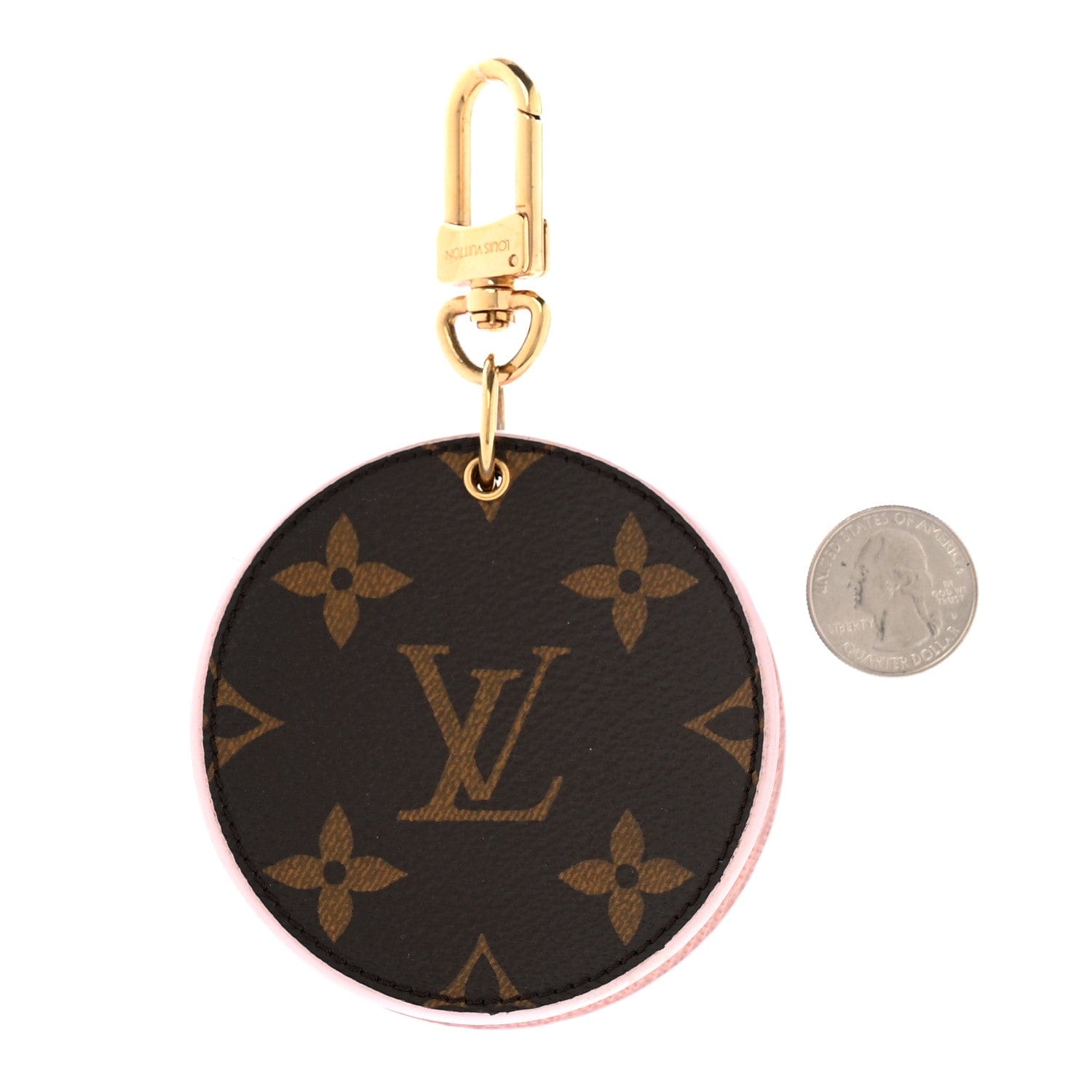 Louis Vuitton Monogram LV Mirror Bag Charm Key Holder Rose Ballerine
