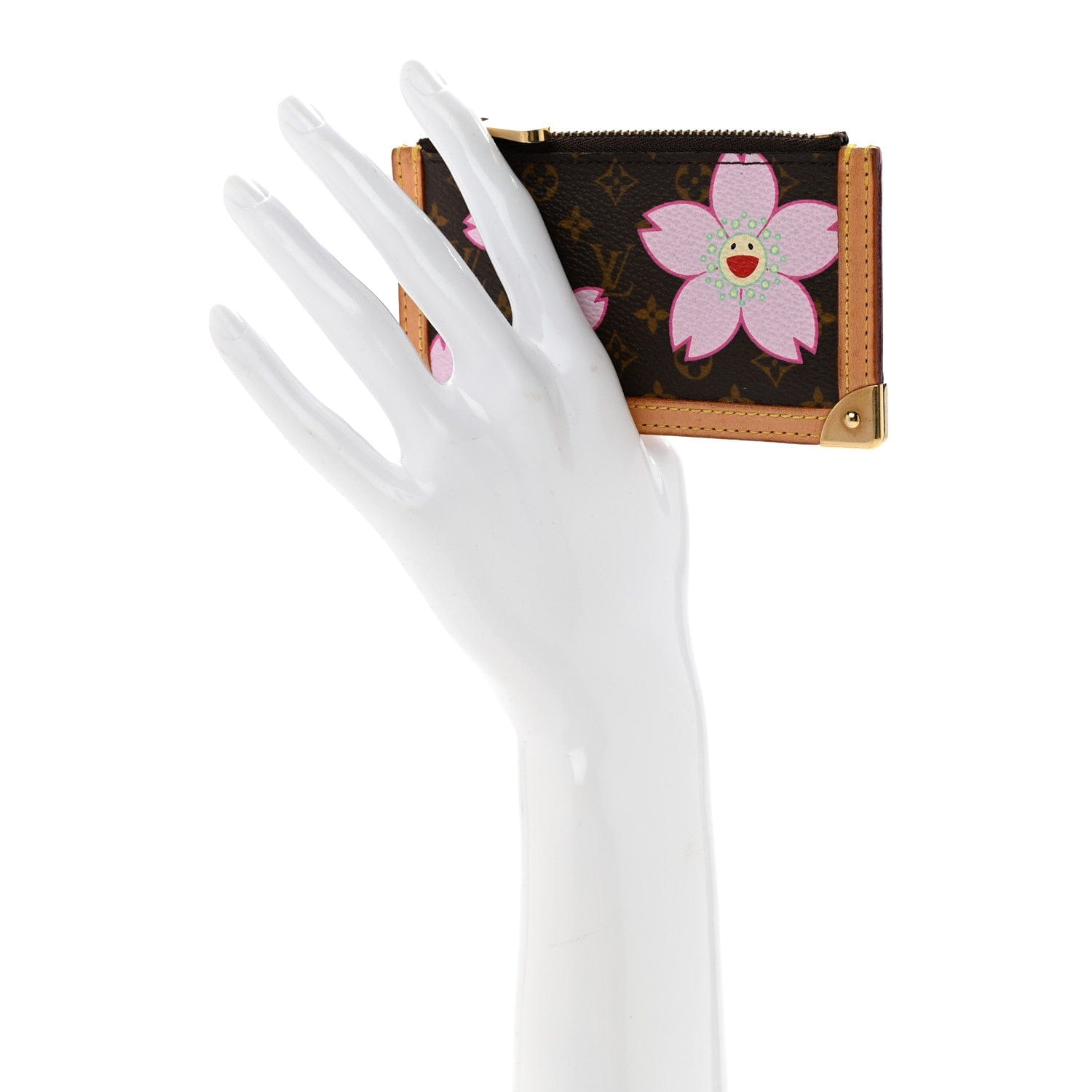 Louis Vuitton Monogram Cherry Blossom Key Pouch Brown