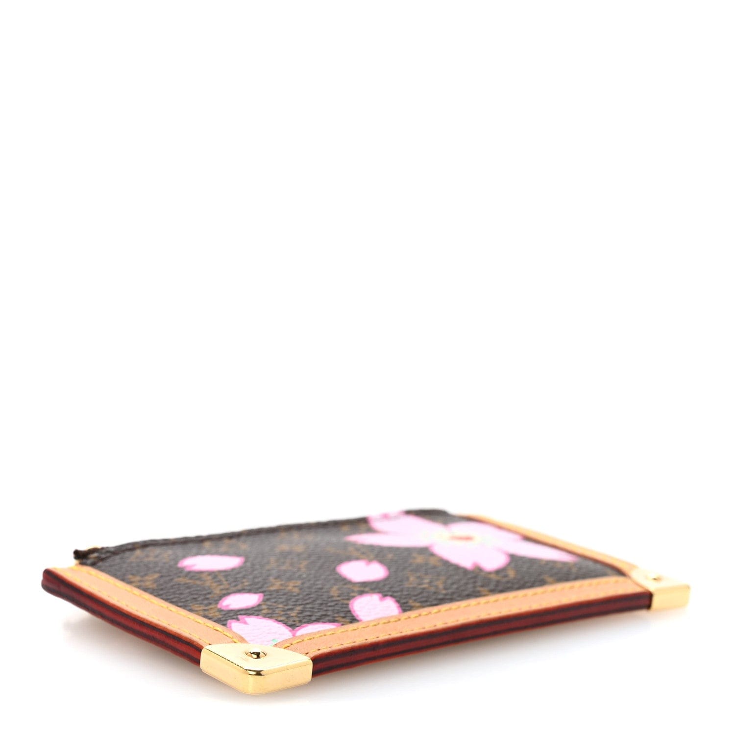 Louis Vuitton Monogram Cherry Blossom Key Pouch Brown