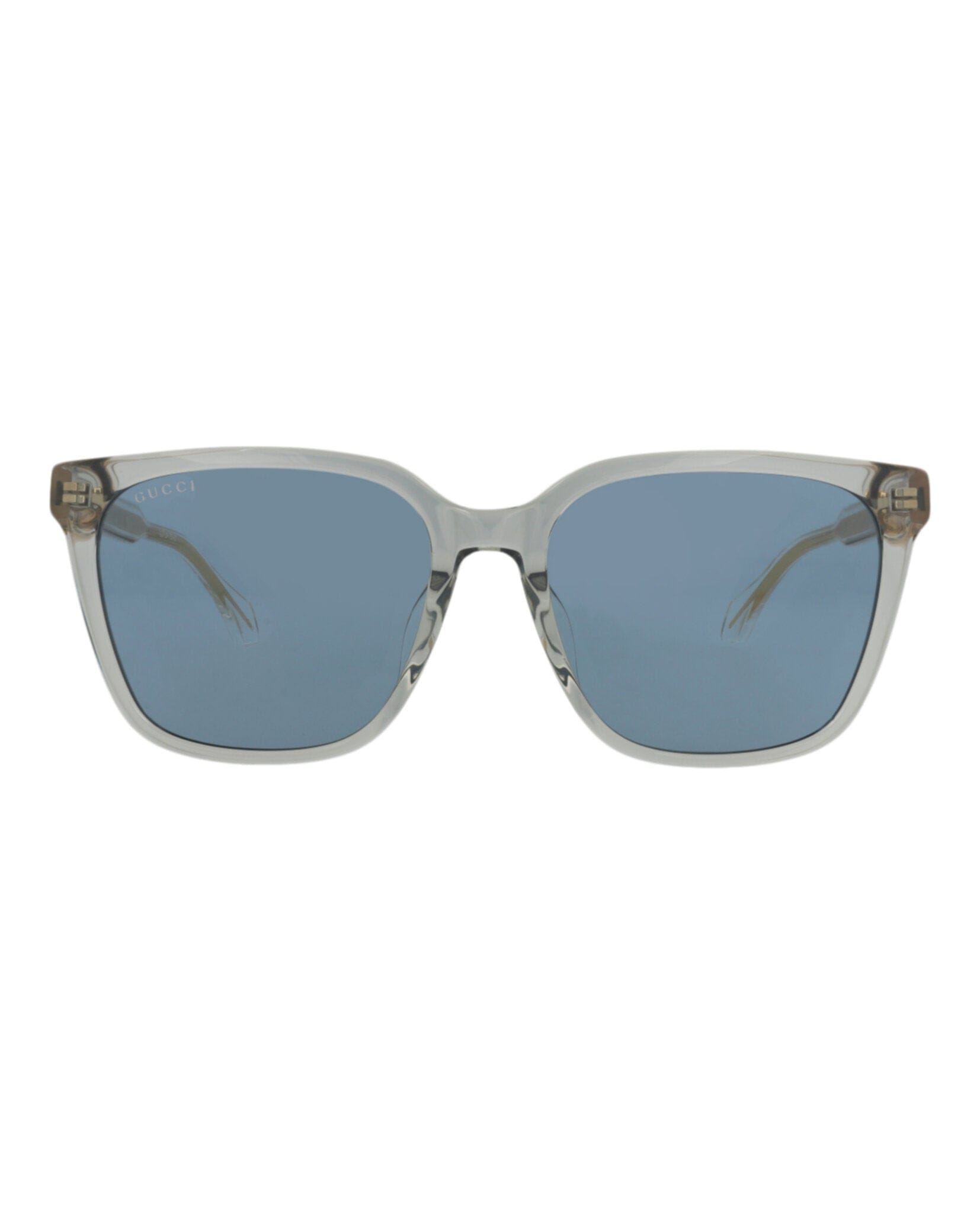 Gucci Unisex Square/Rectangle Grey Crystal Blue Fashion Designer Eyewear