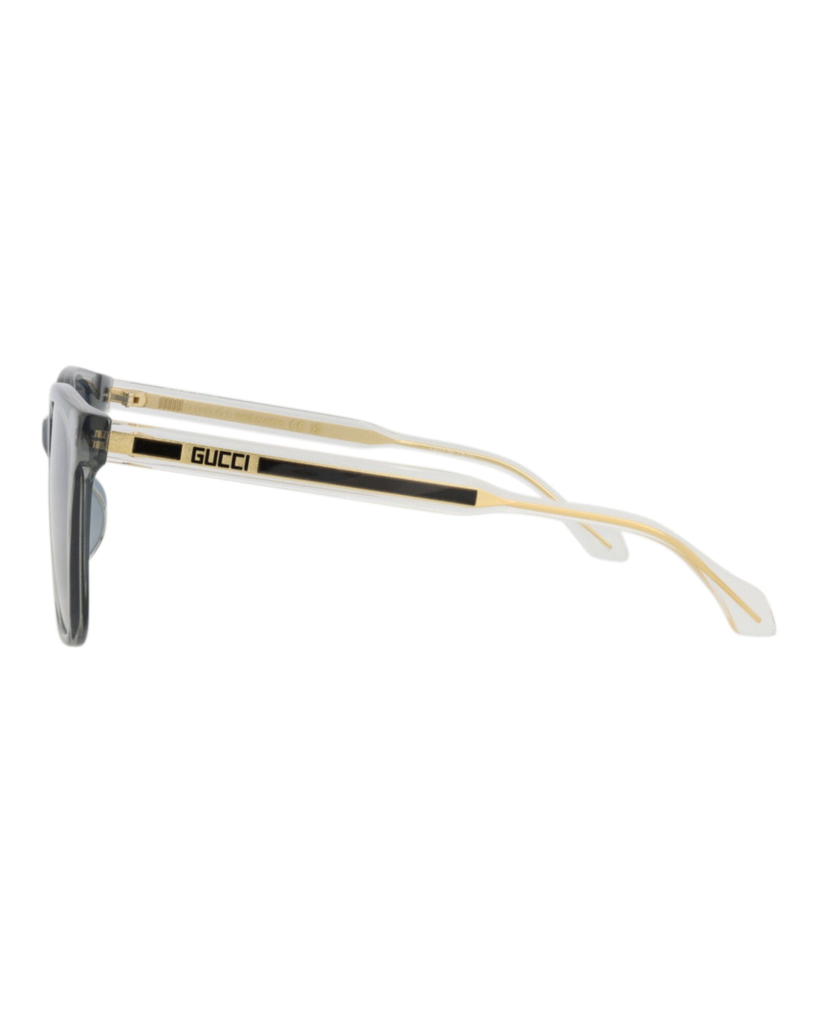 Gucci Unisex Square/Rectangle Grey Crystal Blue Fashion Designer Eyewear
