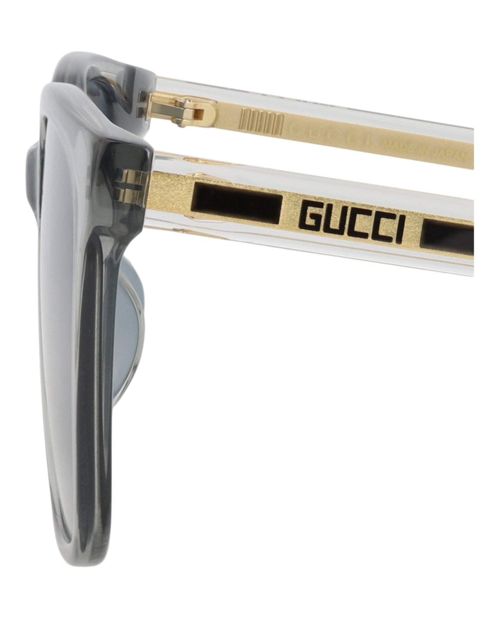 Gucci Unisex Square/Rectangle Grey Crystal Blue Fashion Designer Eyewear