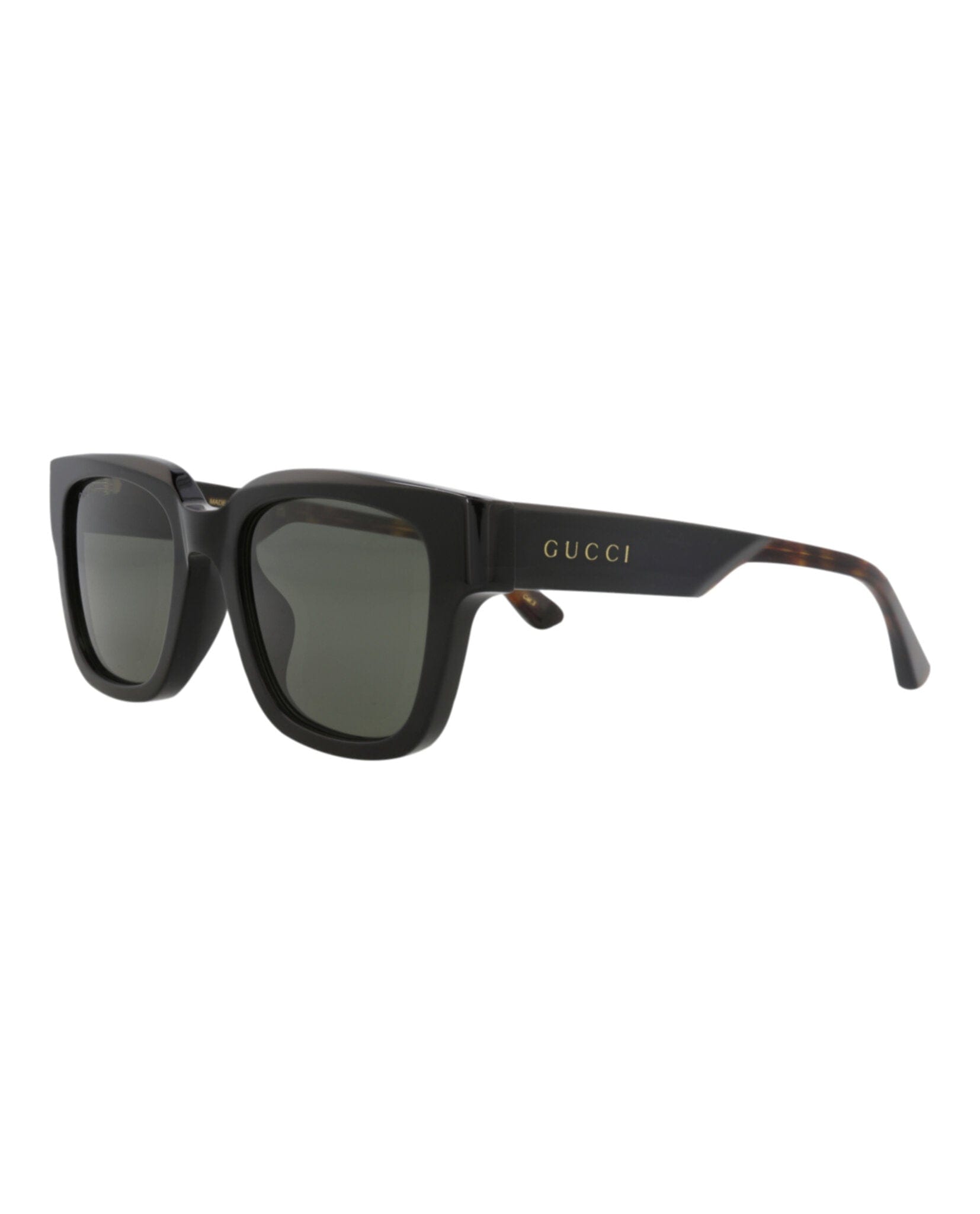 Gucci Mens Square/Rectangle Black Havana Grey Fashion Designer Eyewear
