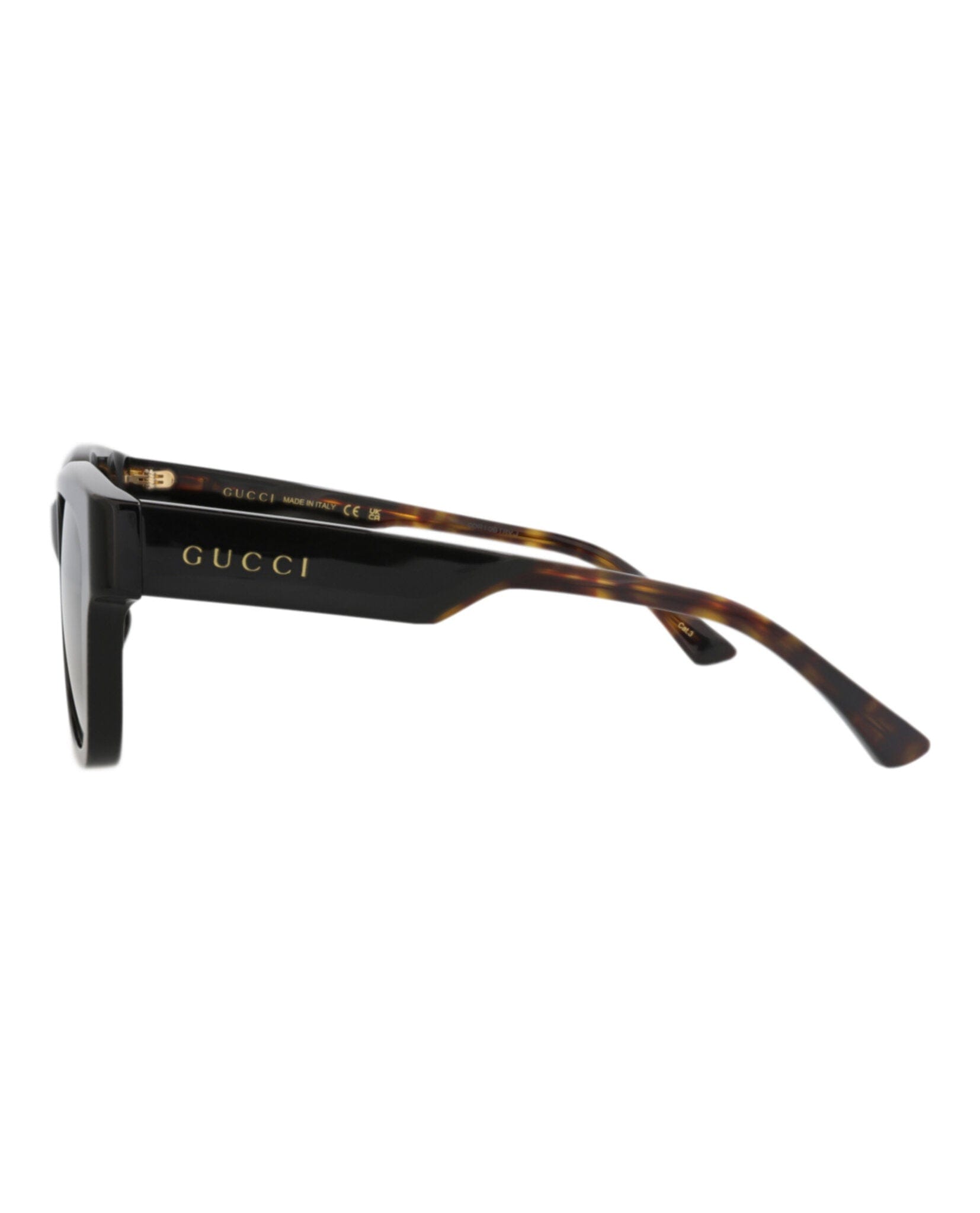 Gucci Mens Square/Rectangle Black Havana Grey Fashion Designer Eyewear