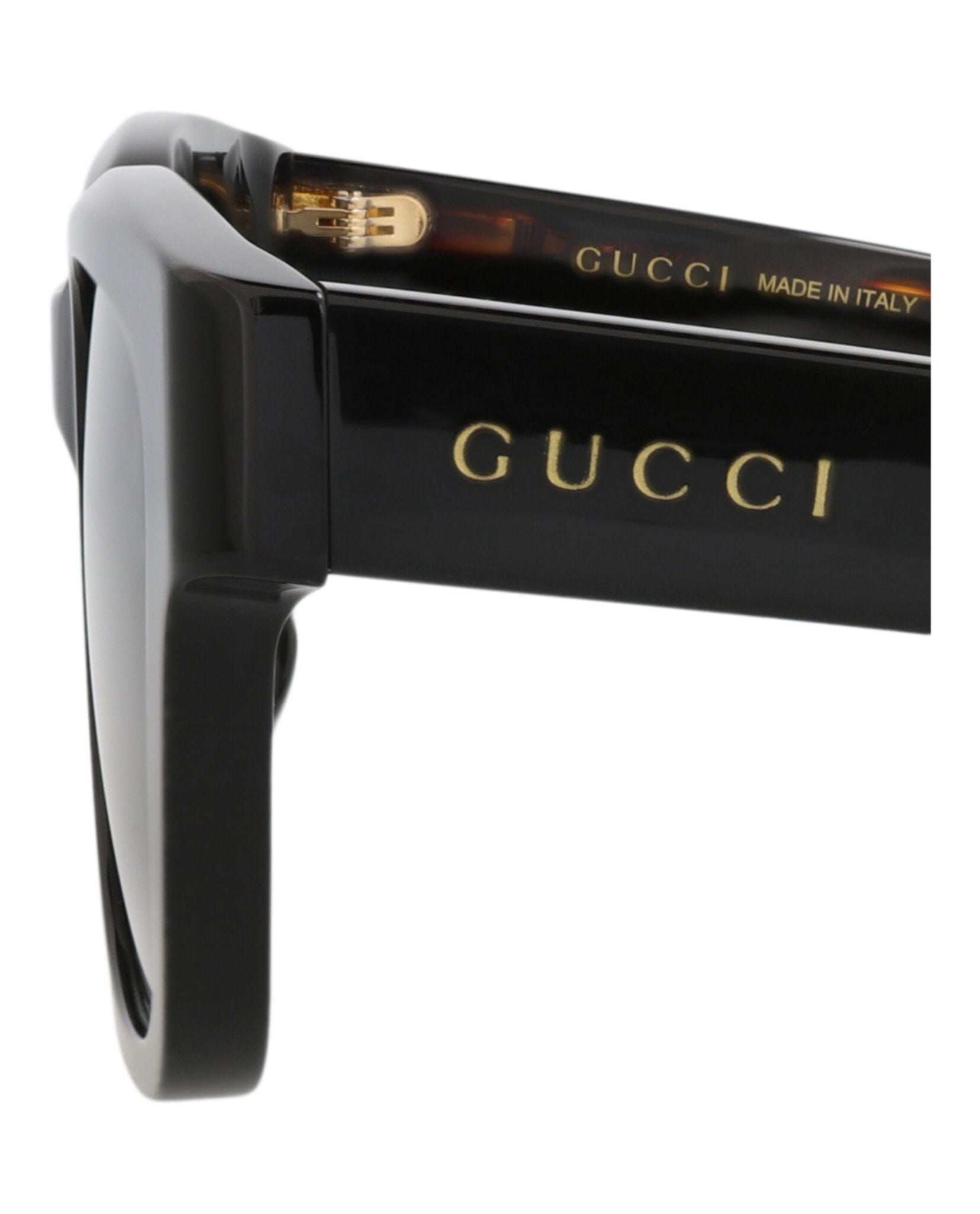 Gucci Mens Square/Rectangle Black Havana Grey Fashion Designer Eyewear