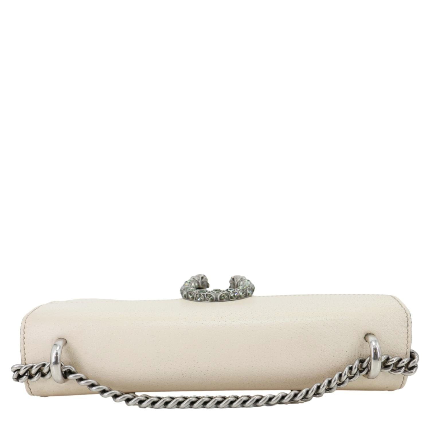 GUCCI Dionysus Small Dollar Calfskin Leather Shoulder Bag Cream 400249