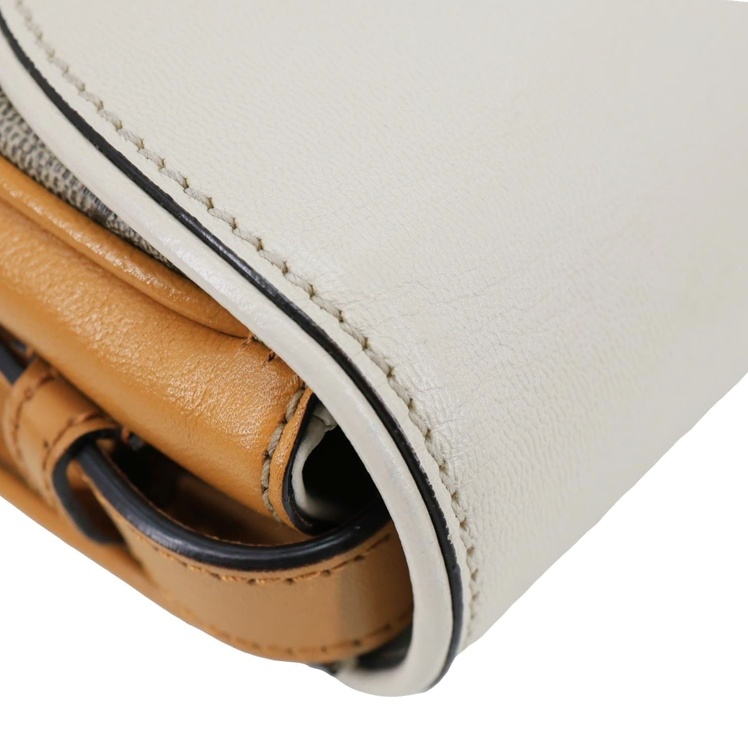 GUCCI Padlock Saddle Small GG Supreme Canvas Shoulder Bag Beige 644524