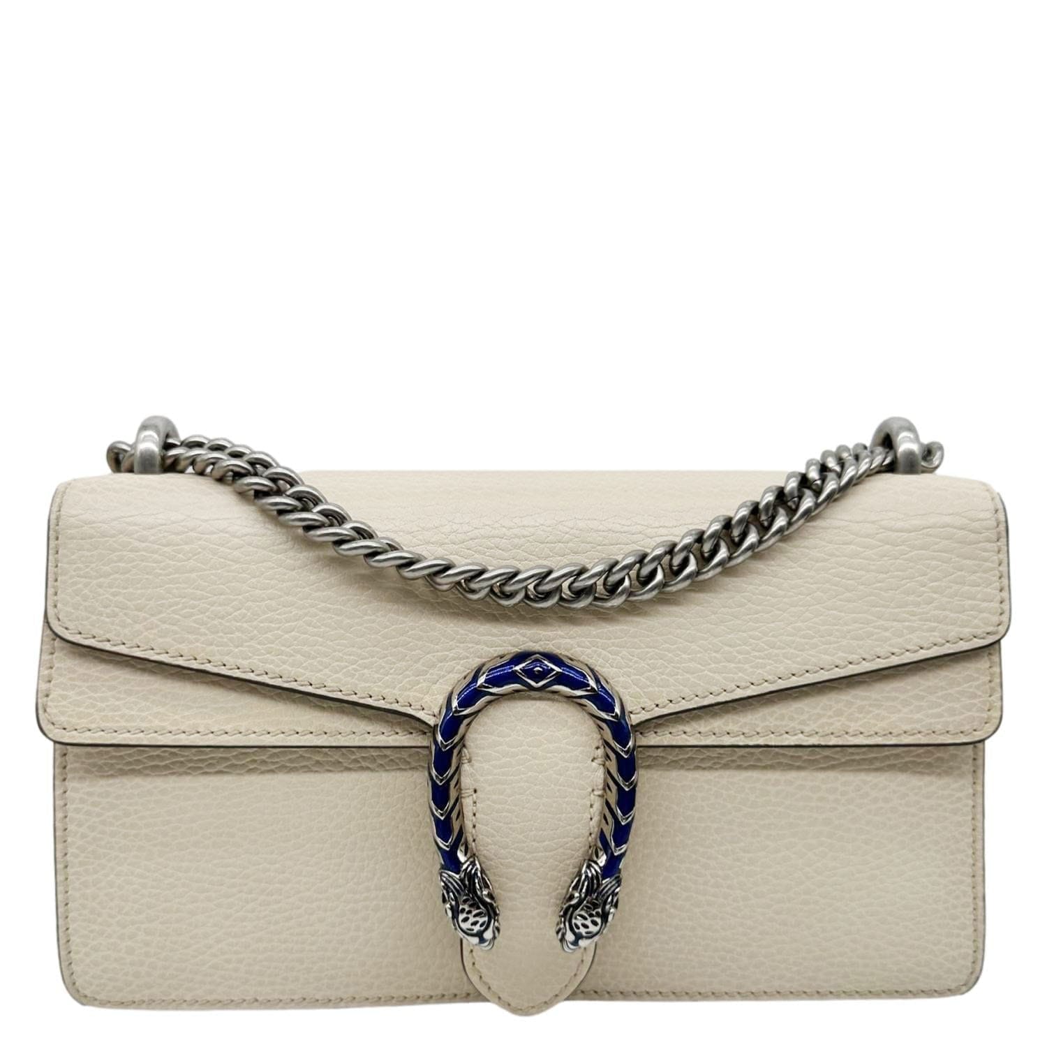 GUCCI Dionysus Small Calf Leather Shoulder Bag Beige 499623