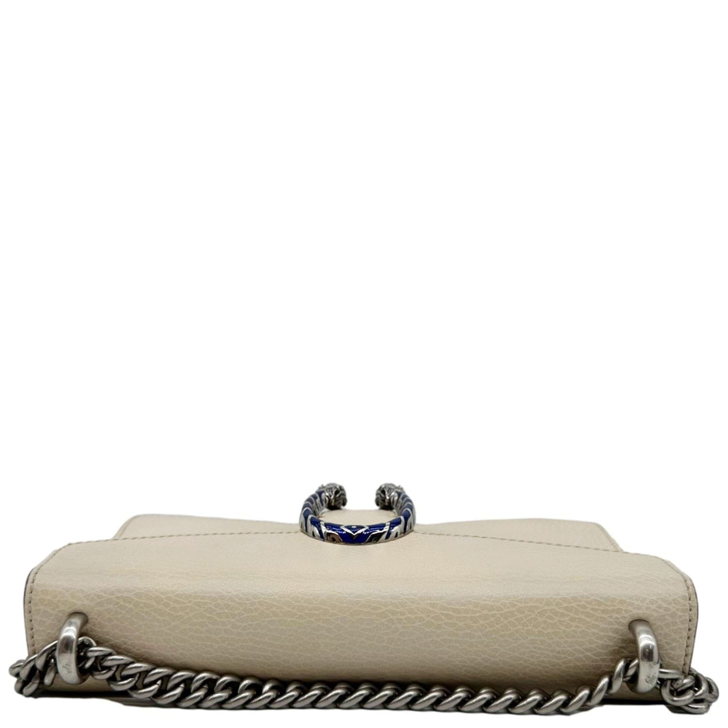 GUCCI Dionysus Small Calf Leather Shoulder Bag Beige 499623