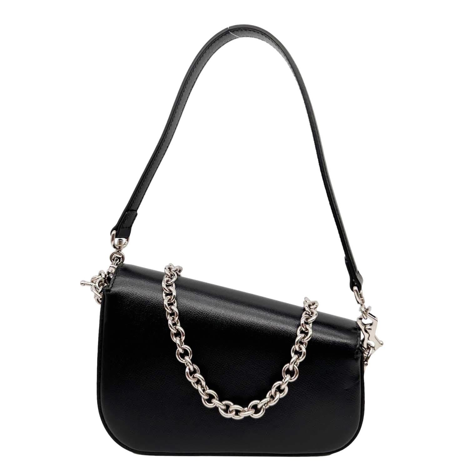 GUCCI Horsebit 1955 Asymmetric Mini Leather Shoulder Bag Black 774209