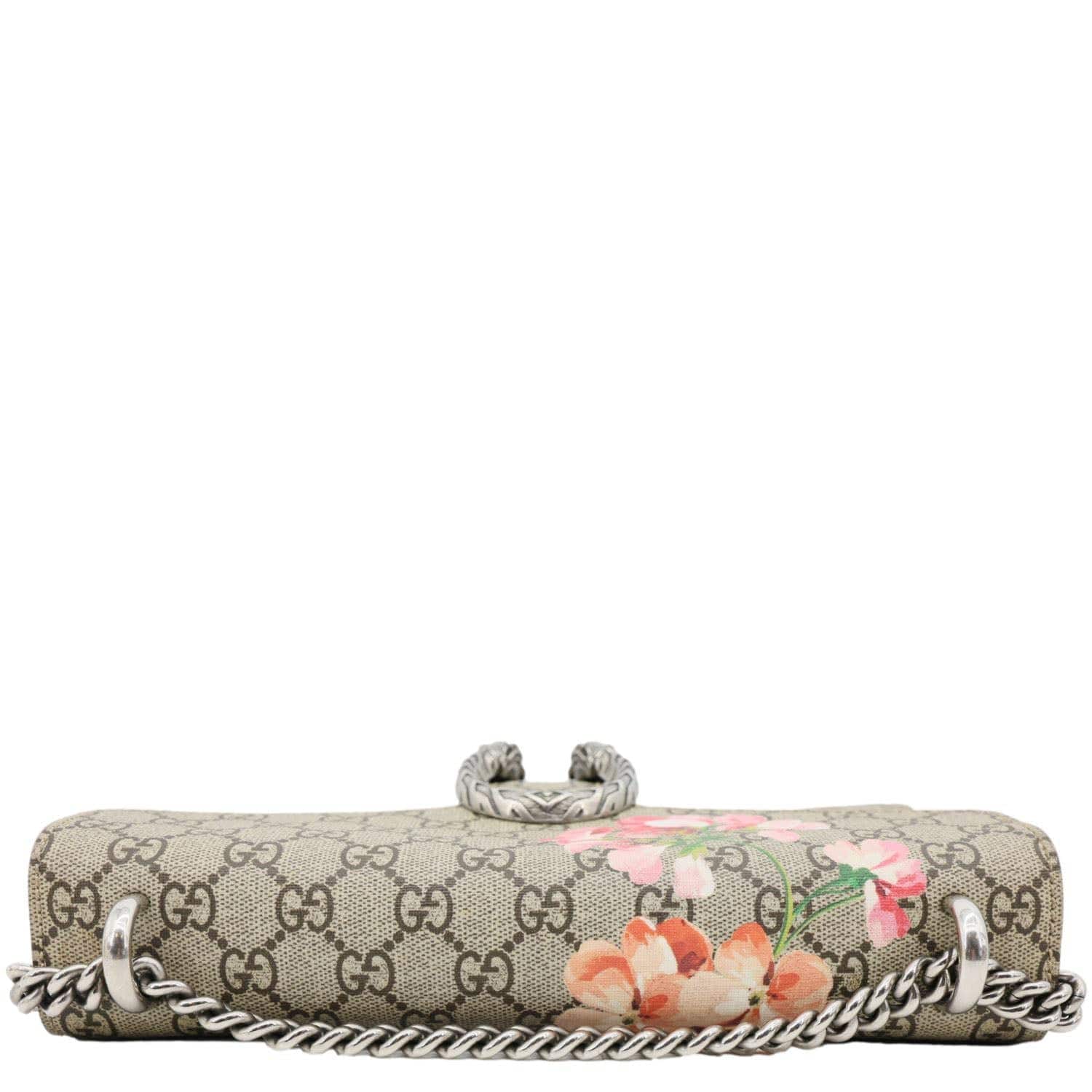 GUCCI Dionysus Small Blooms GG Supreme Canvas Shoulder Bag Beige 400249