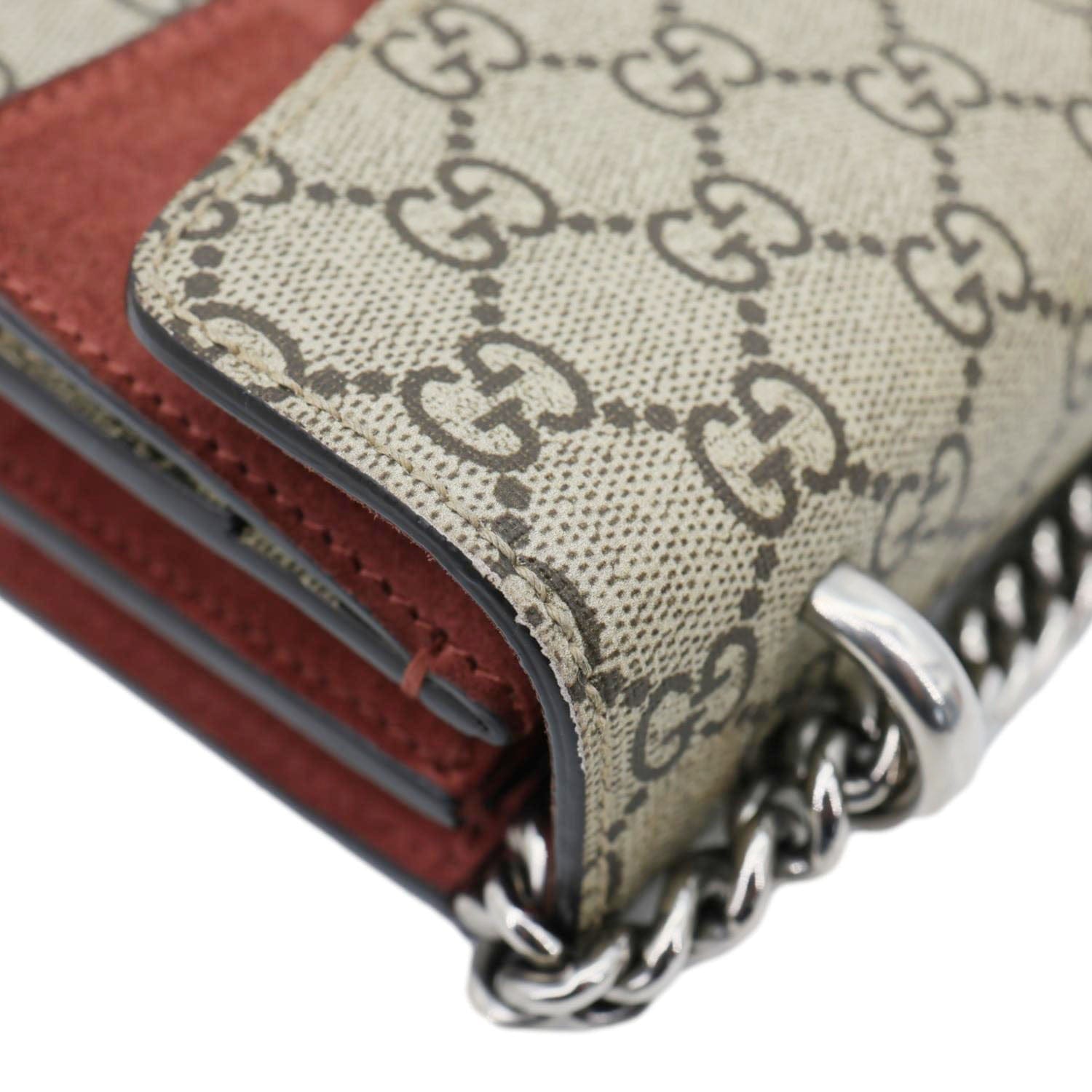 GUCCI Dionysus Small Blooms GG Supreme Canvas Shoulder Bag Beige 400249