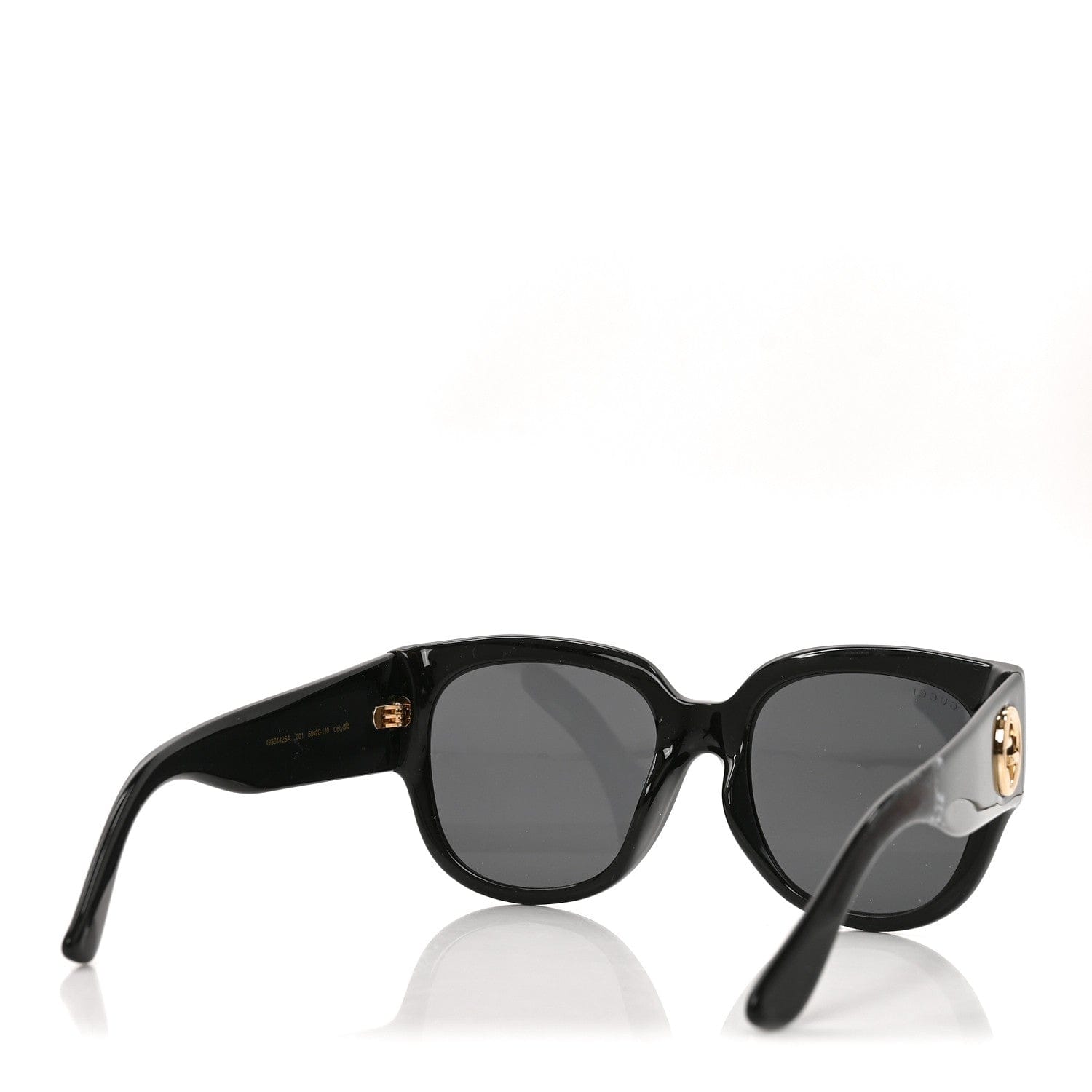 Gucci Acetate Square Frame Sunglasses GG0142SA Black