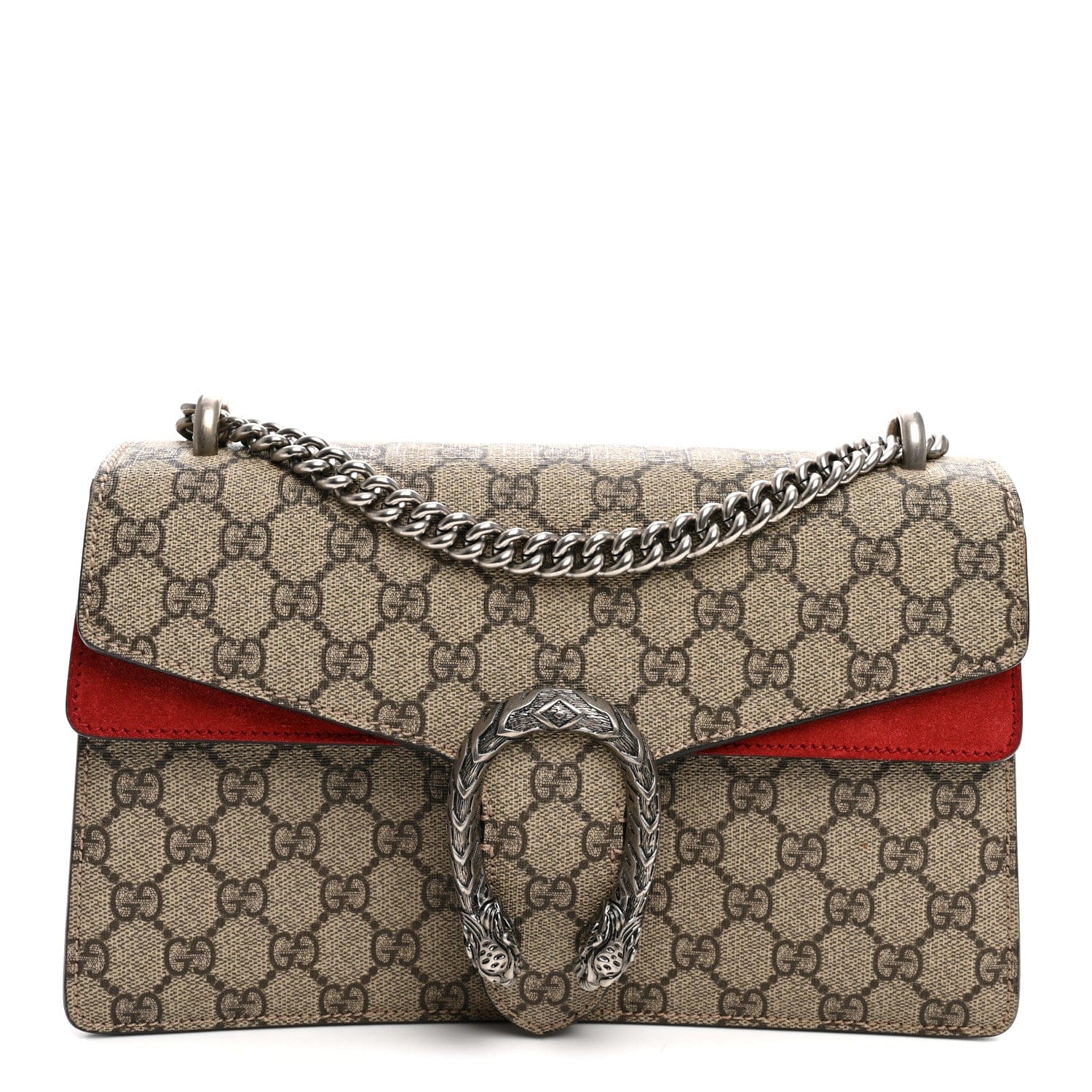 Gucci GG Supreme Monogram Small Dionysus Shoulder Bag Red