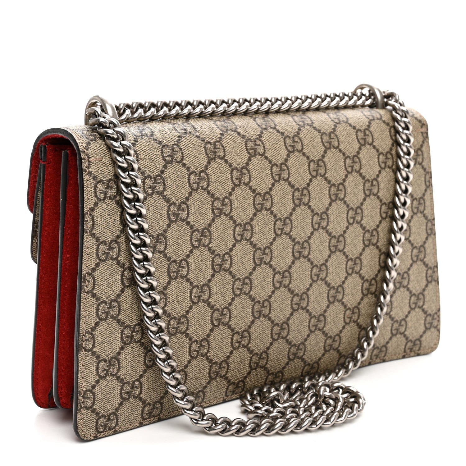 Gucci GG Supreme Monogram Small Dionysus Shoulder Bag Red