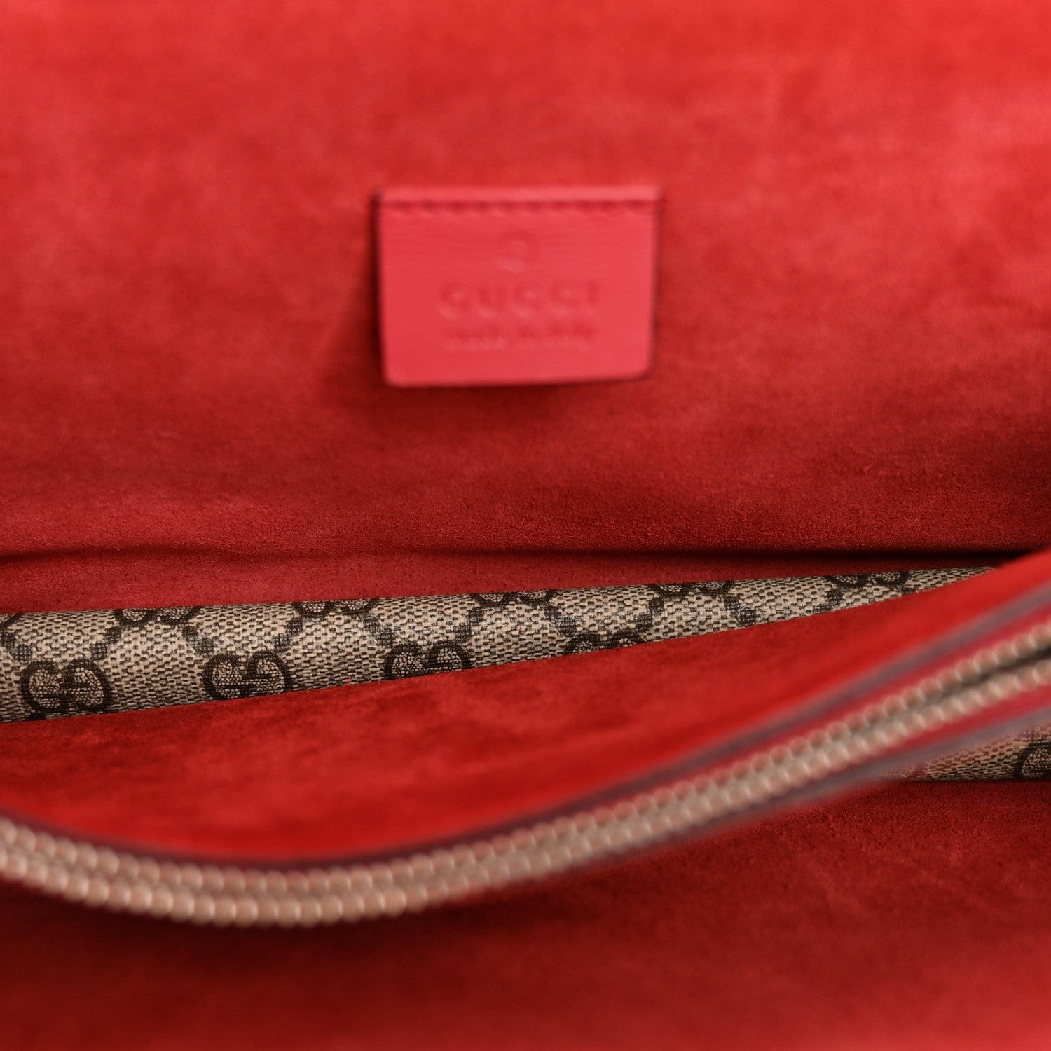 Gucci GG Supreme Monogram Small Dionysus Shoulder Bag Red