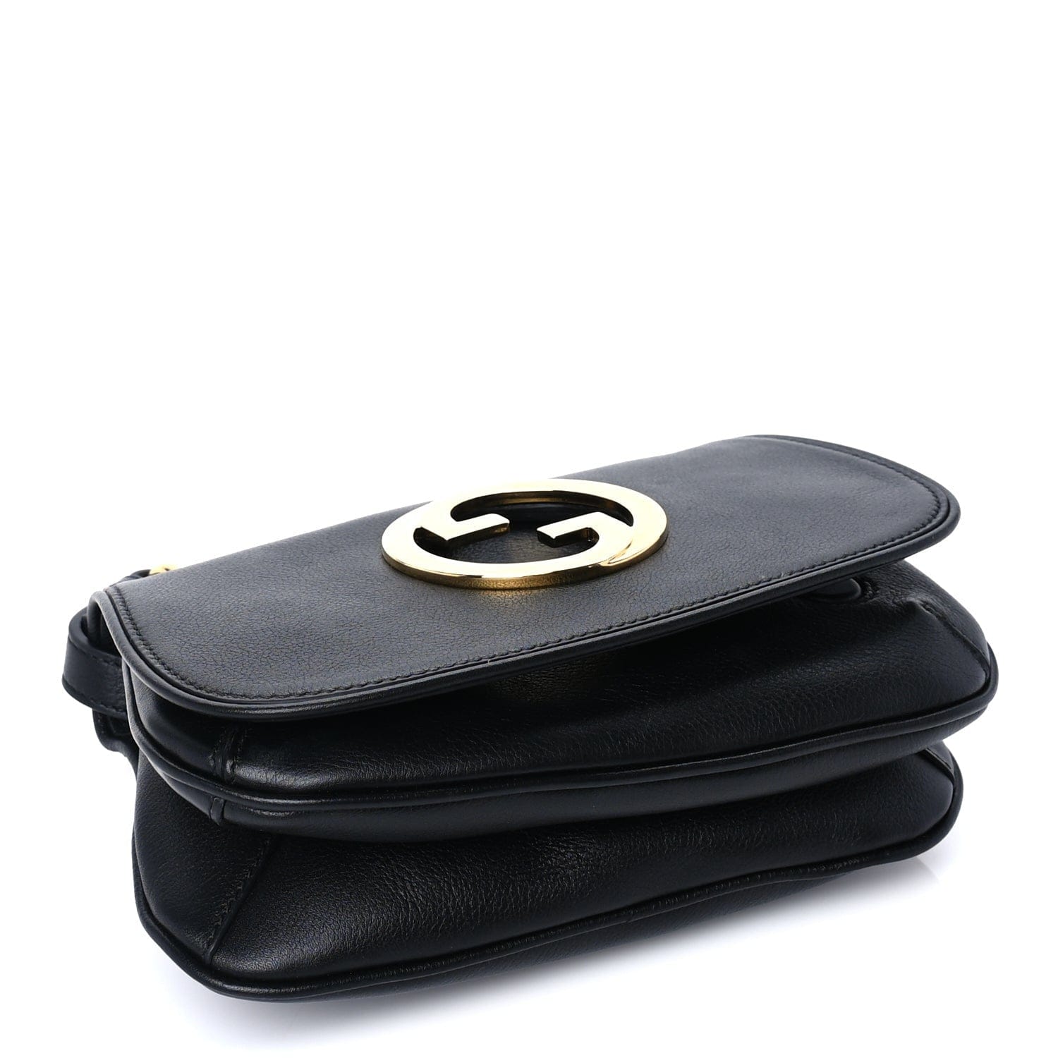Gucci Roxy Calfskin Web Mini Blondie Shoulder Bag Black