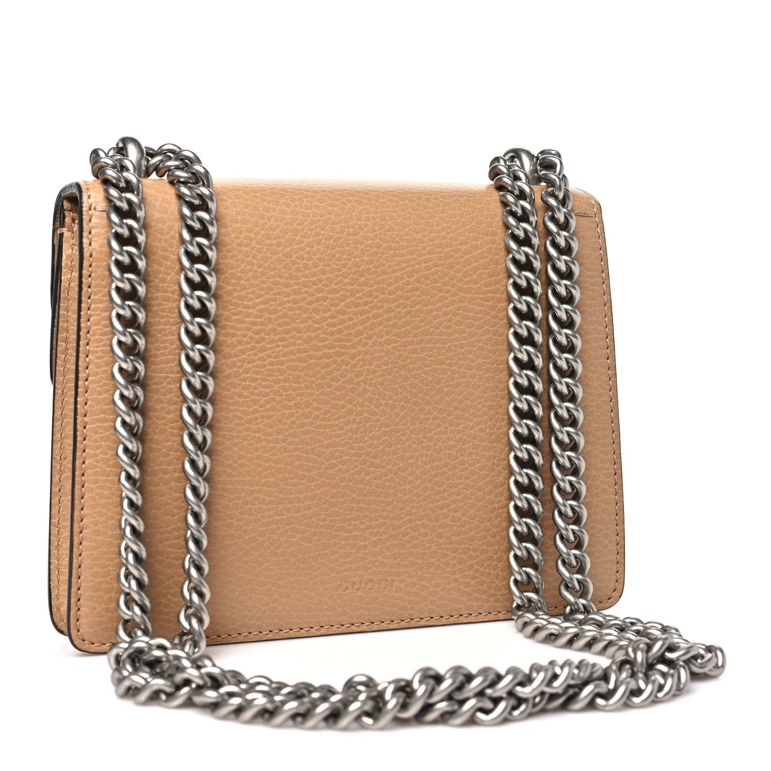 Gucci Dollar Calfskin Crystal Mini Dionysus Shoulder Bag Natural Tan Black Diamond