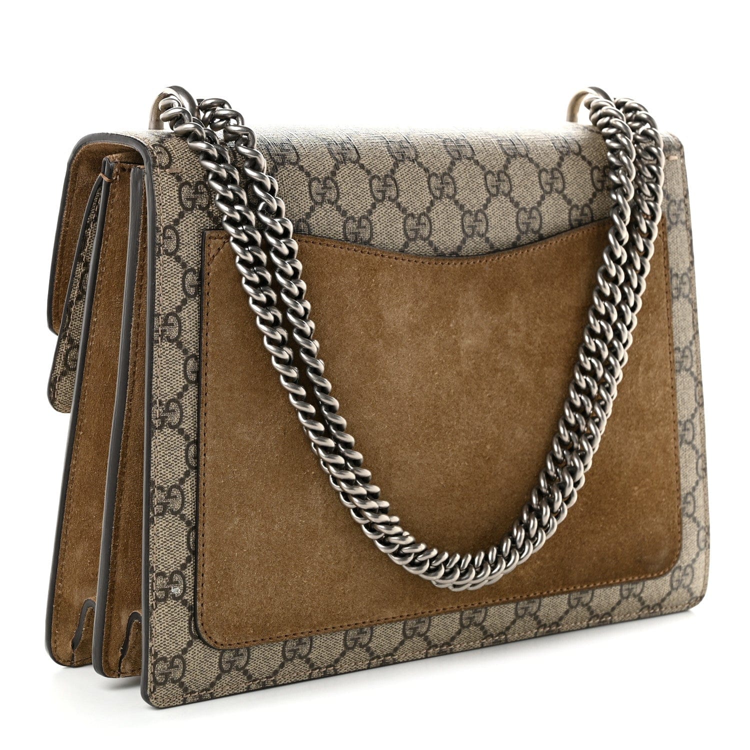 Gucci GG Supreme Monogram Medium Dionysus Shoulder Bag Taupe