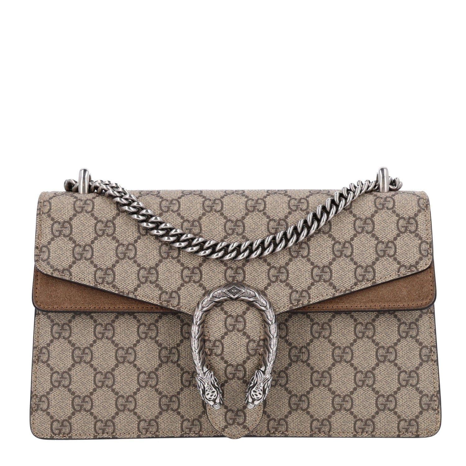 Gucci GG Supreme Monogram Small Dionysus Shoulder Bag Taupe