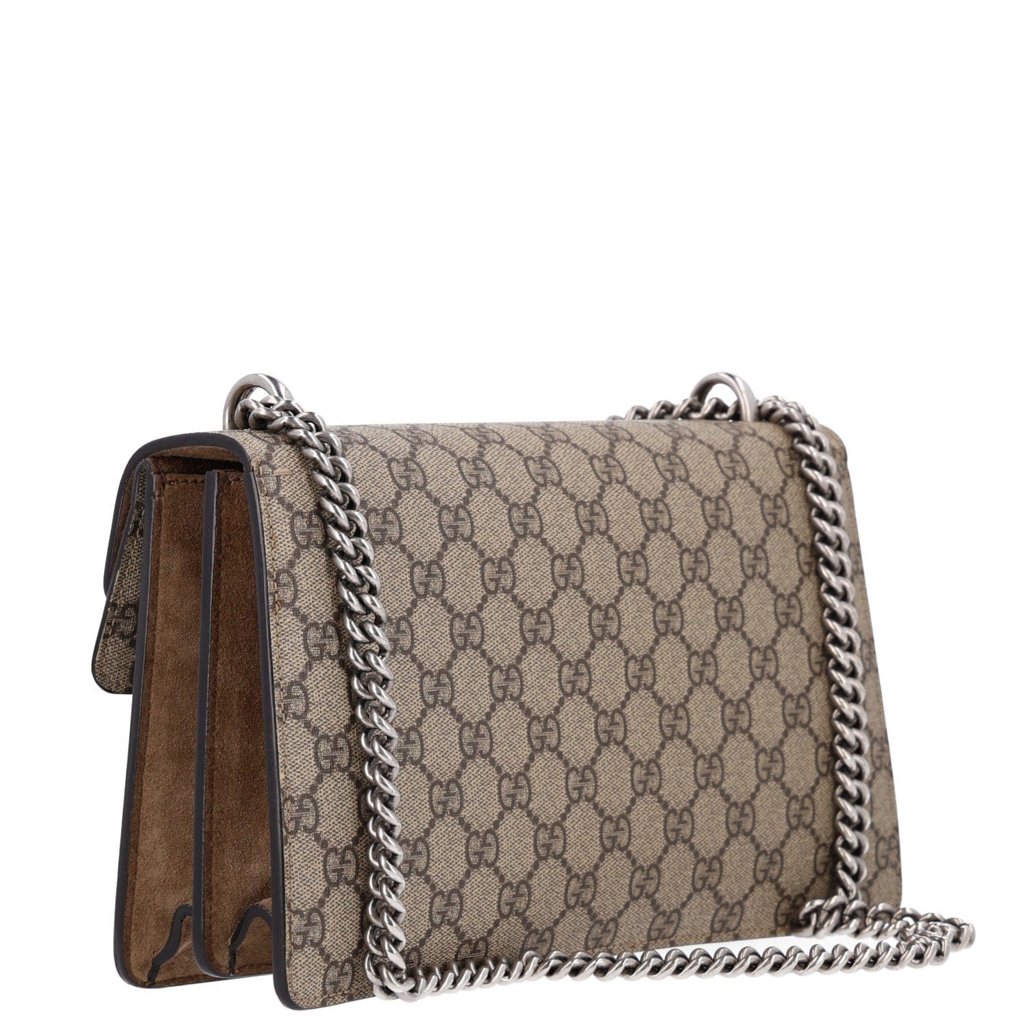 Gucci GG Supreme Monogram Small Dionysus Shoulder Bag Taupe
