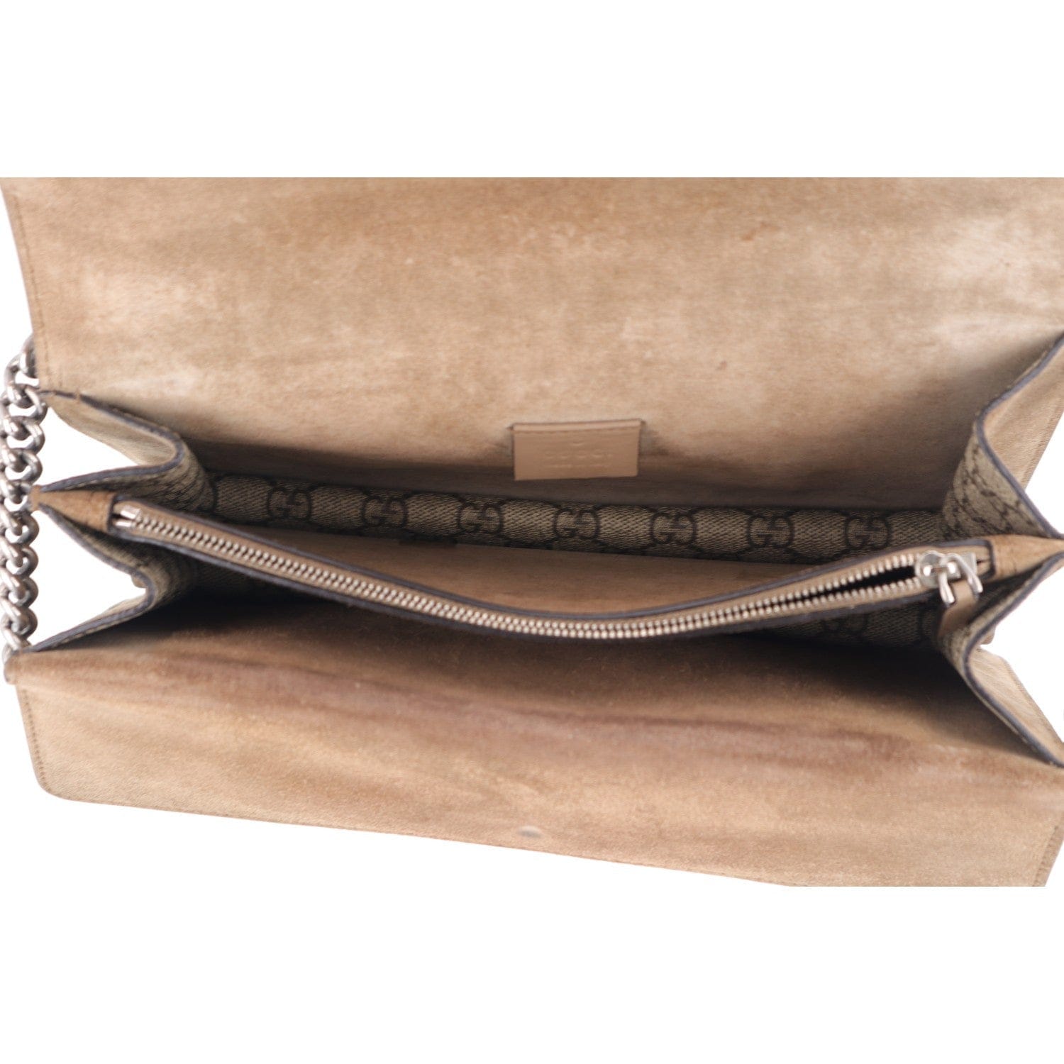 Gucci GG Supreme Monogram Small Dionysus Shoulder Bag Taupe