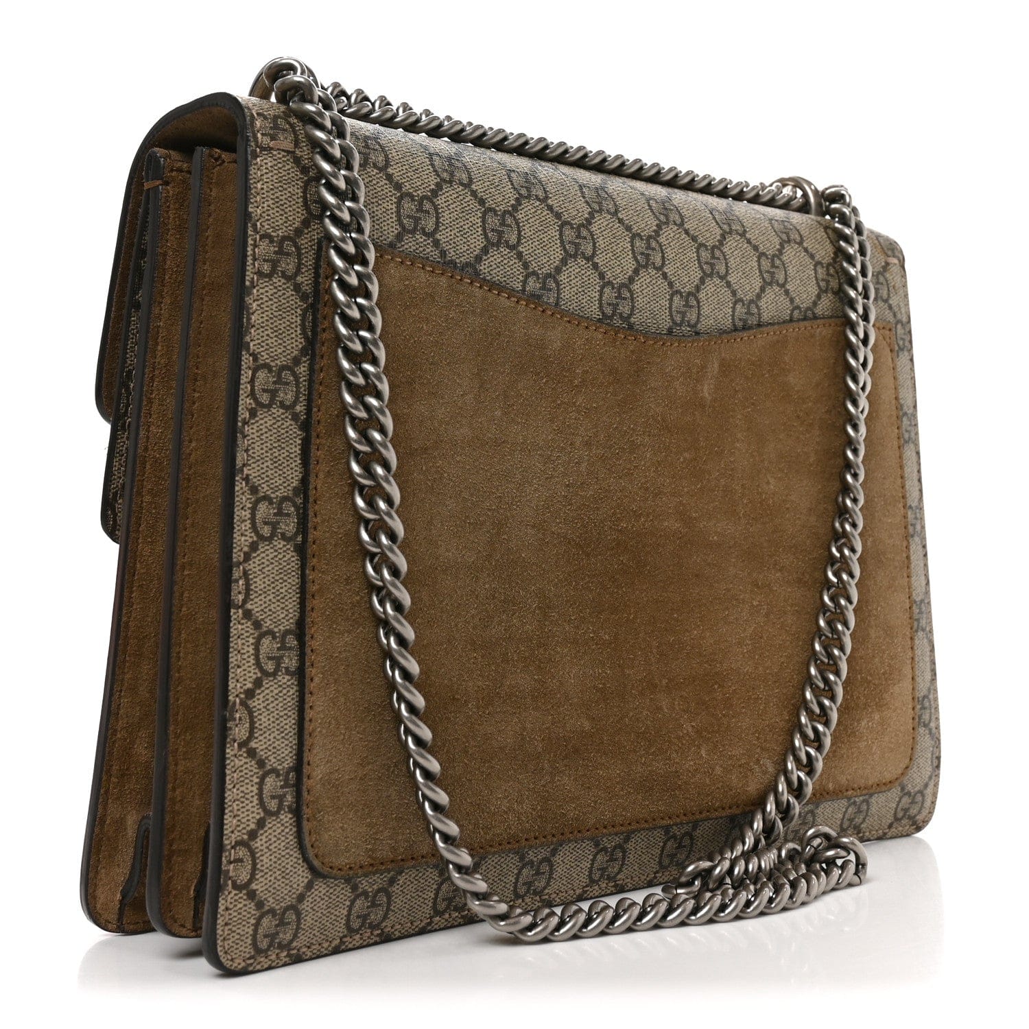 Gucci GG Supreme Monogram Medium Dionysus Shoulder Bag Taupe Taupe
