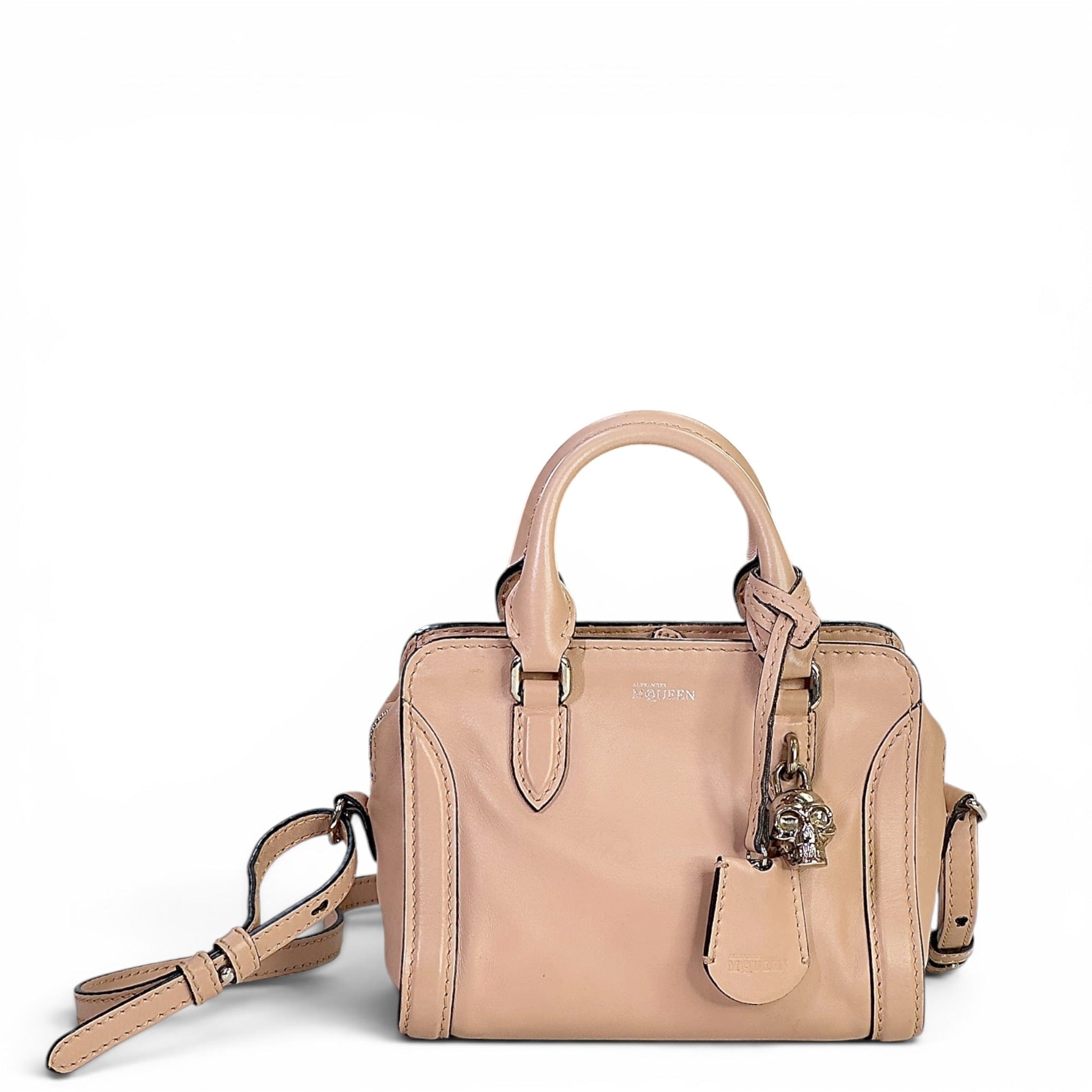 Alexander McQueen Skull Soft Pink Calfskin Leather Handbag