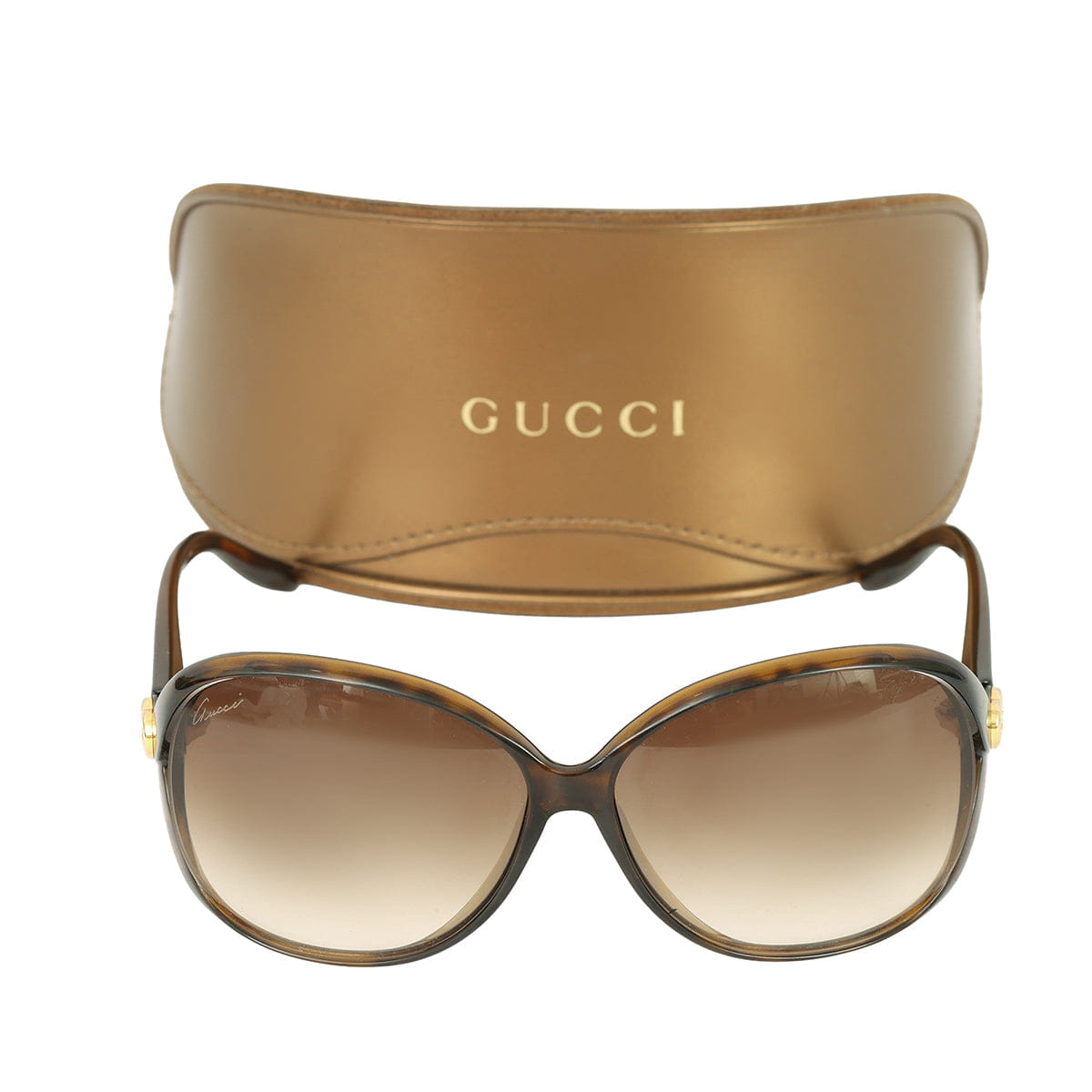 GUCCI OVERSIZED TORTOISESHELL SUNGLASSES